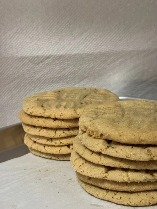Peanut butter cookies baked by Natalie