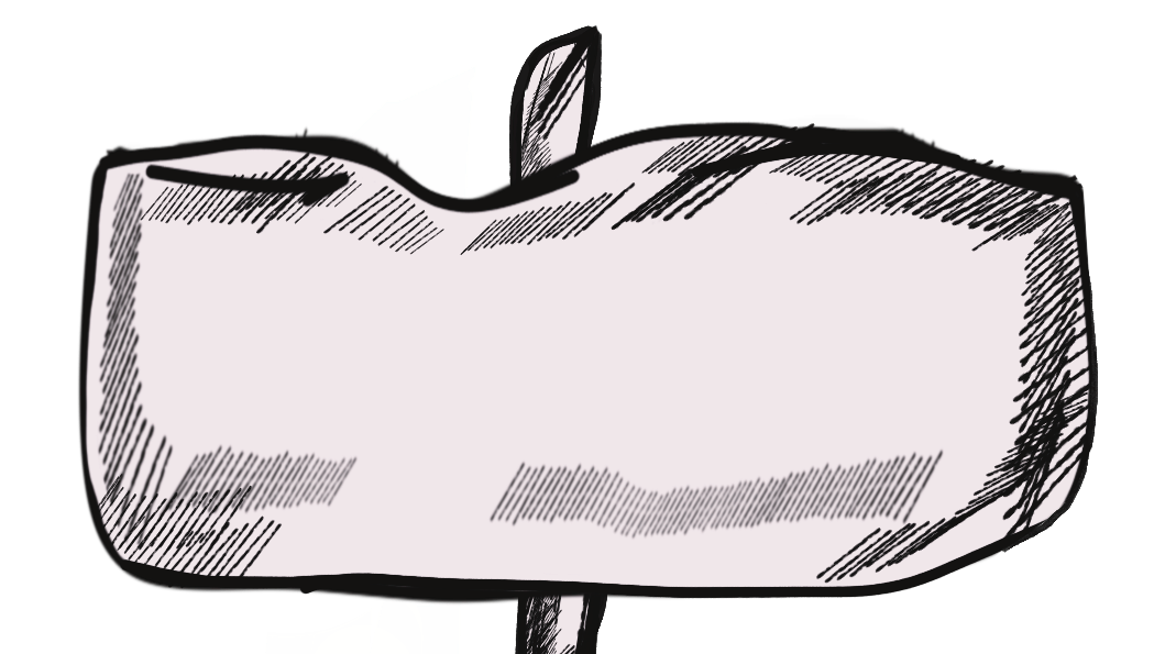 Sketch of an apple with a stem.