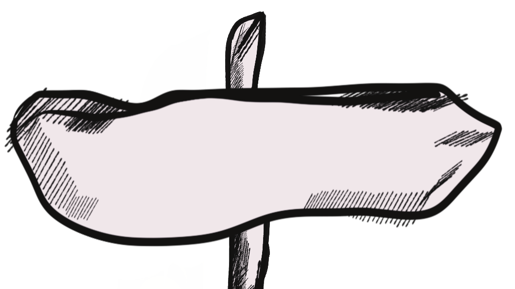 A black and white illustration of a mushroom with a large cap and a thick stem, with some yellow highlights on the upper part of the stem.