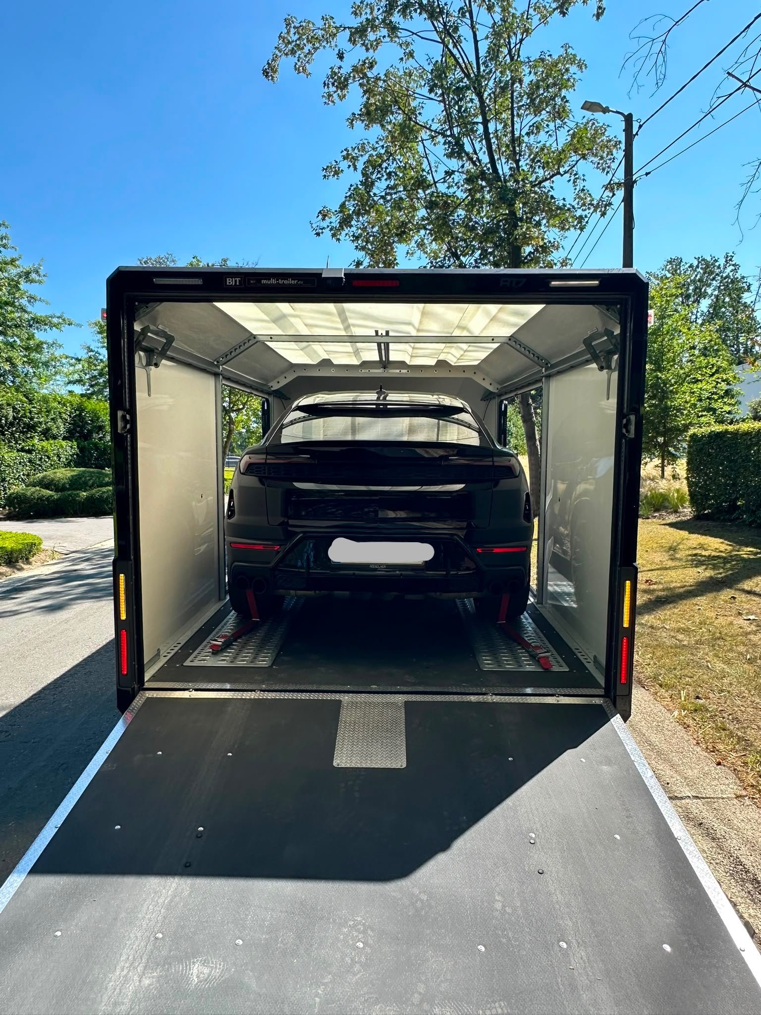 gesloten transport lamborghini, gesloten transport sportwagen
