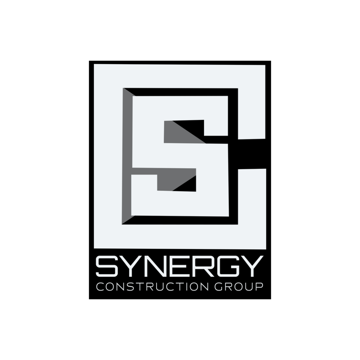 Logo for Synergy Construction Group with a stylized letter 'S' and the company name beneath.
