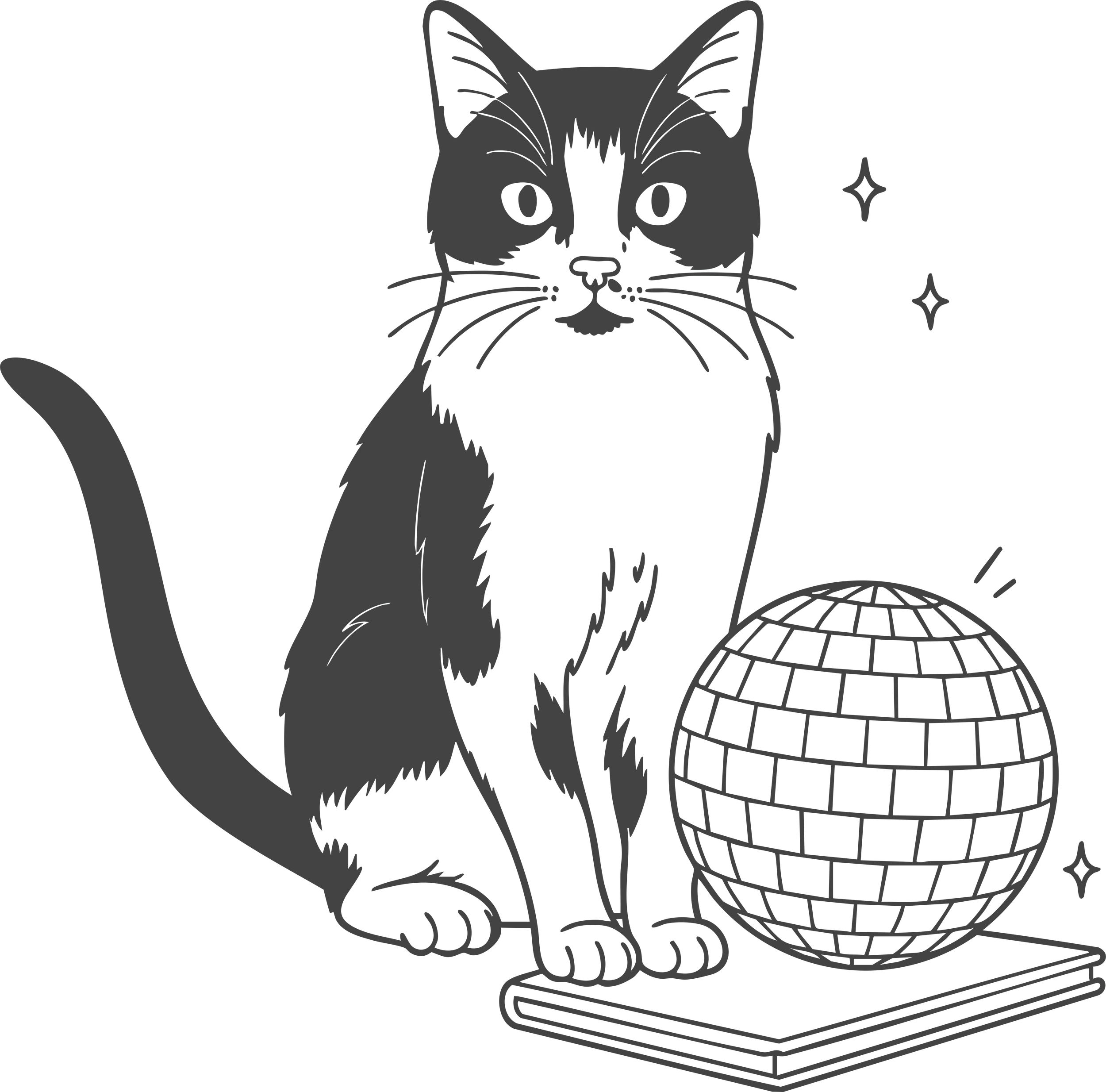 a hand drawn brand illustration of the brand mascot, honey, for dot creative