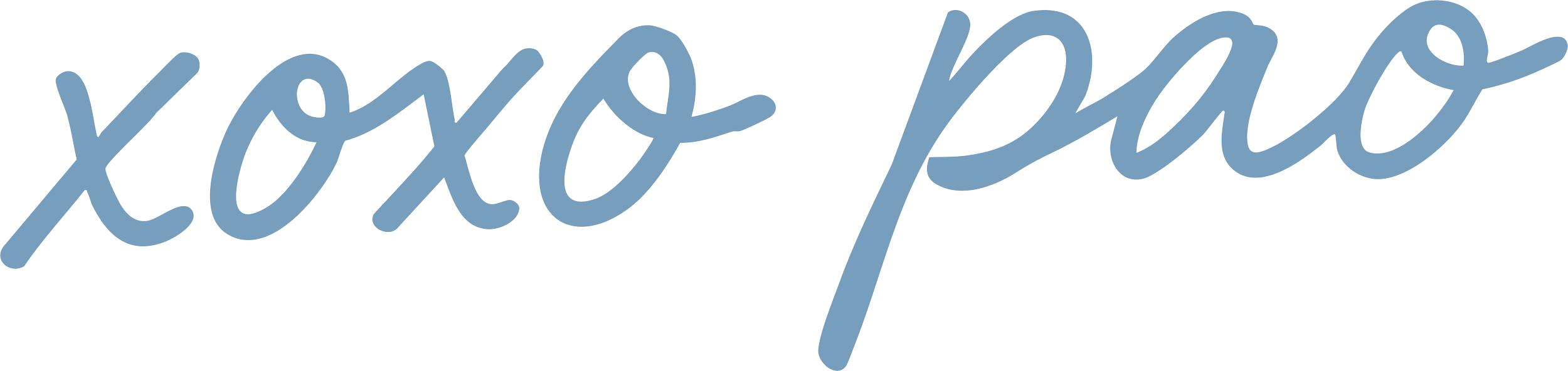 hand drawn brand illustration in hand writing of pao's signature sign off