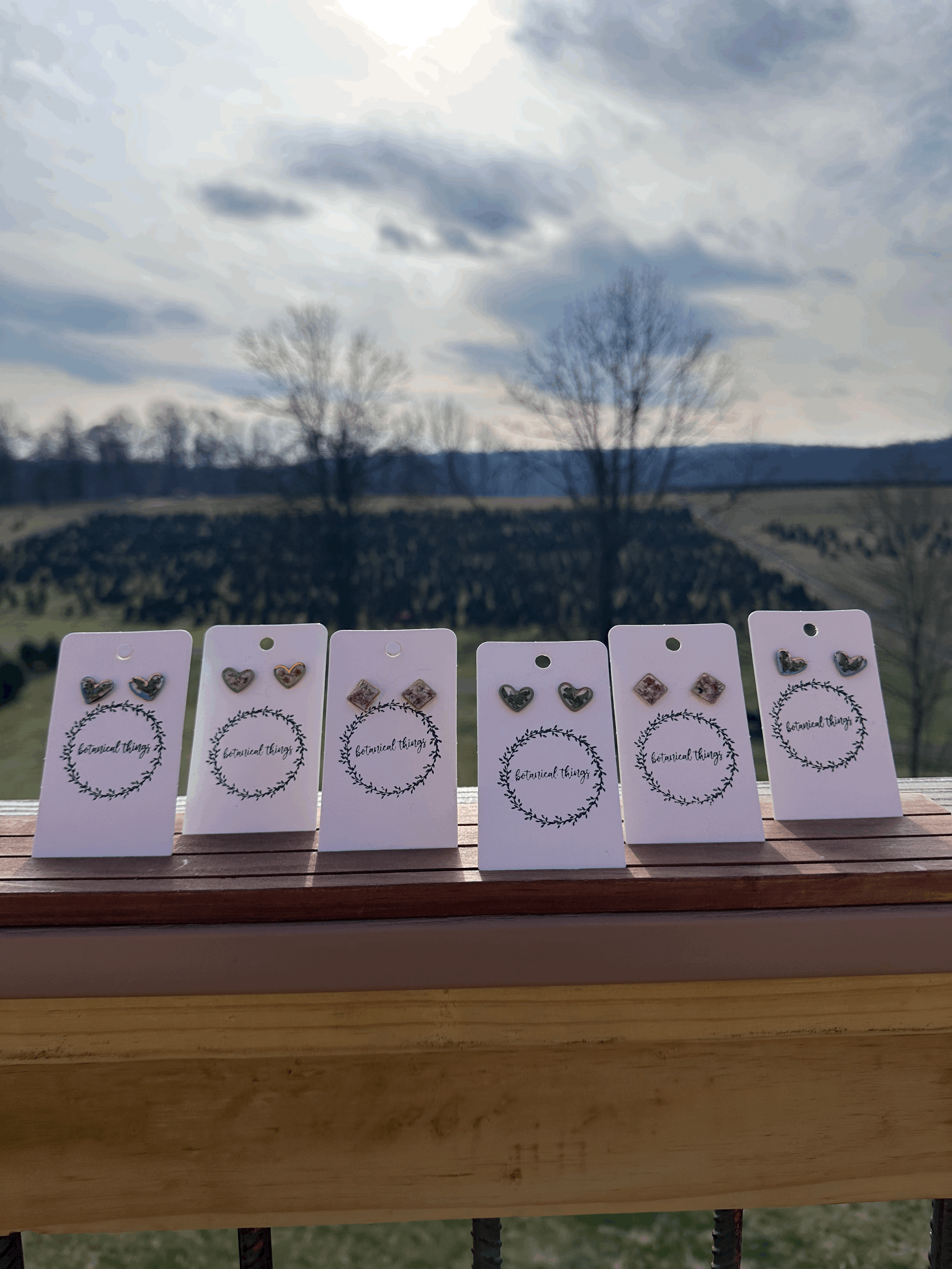 Pressed Flower Studs