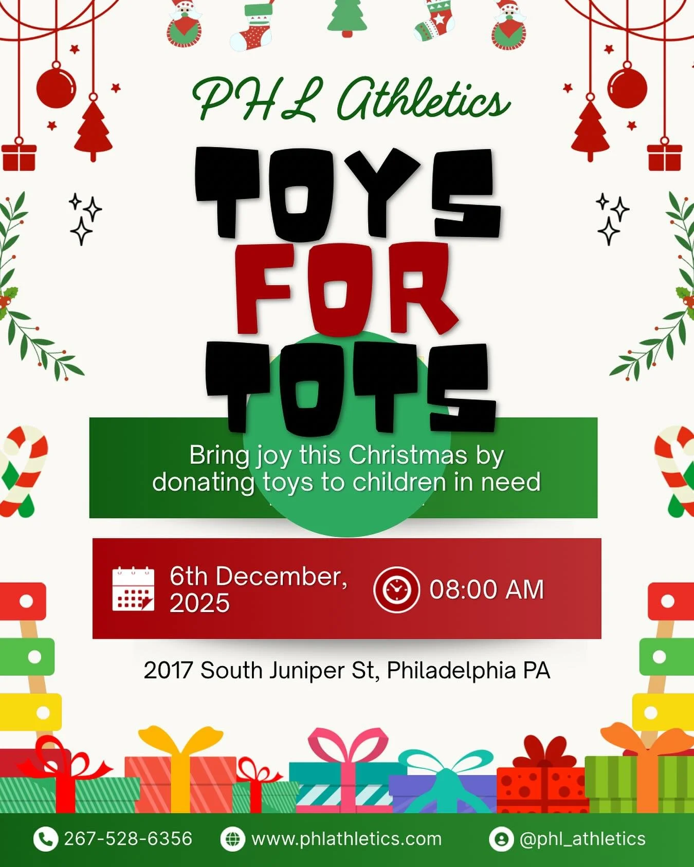 🎁 Toys for Tots Marathon Row &amp; Annual Cookie Bake Off

We&rsquo;ll be hosting our annual Toys for Tots Marathon Row &amp; Cookie Bake Off on December 6th, 2025, starting at 8:00 AM. No classes on this day.

Toys for Tots:
Bring an unused, unwrap