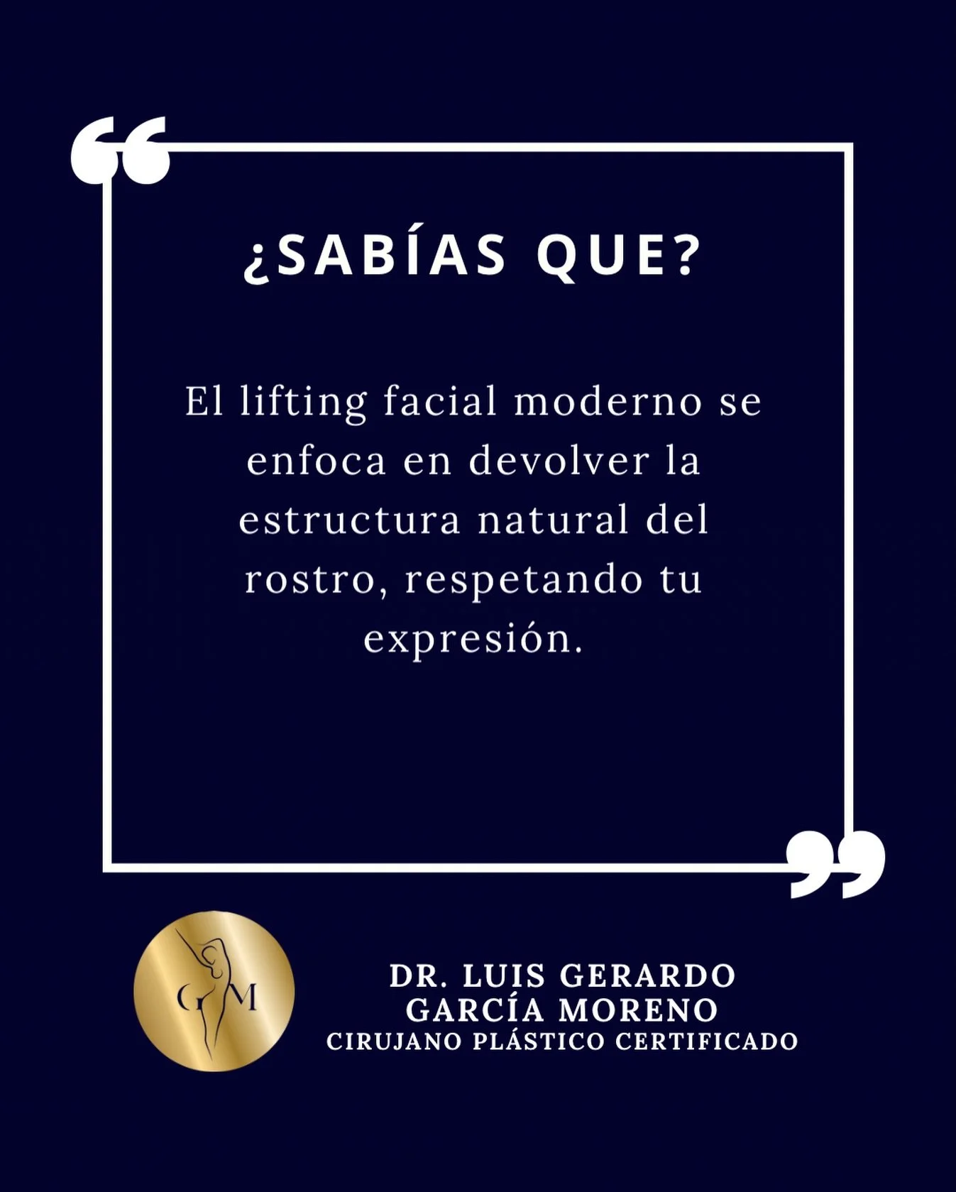 📍 Agenda tu valoraci&oacute;n m&eacute;dica.
Dr. Luis Gerardo Garc&iacute;a Moreno | Cirujano Pl&aacute;stico Reconstructivo
Especialista en Cirug&iacute;a Facial y Corporal.
Innovaci&oacute;n en Tratamientos Avanzados con Tecnolog&iacute;a 
Redefin