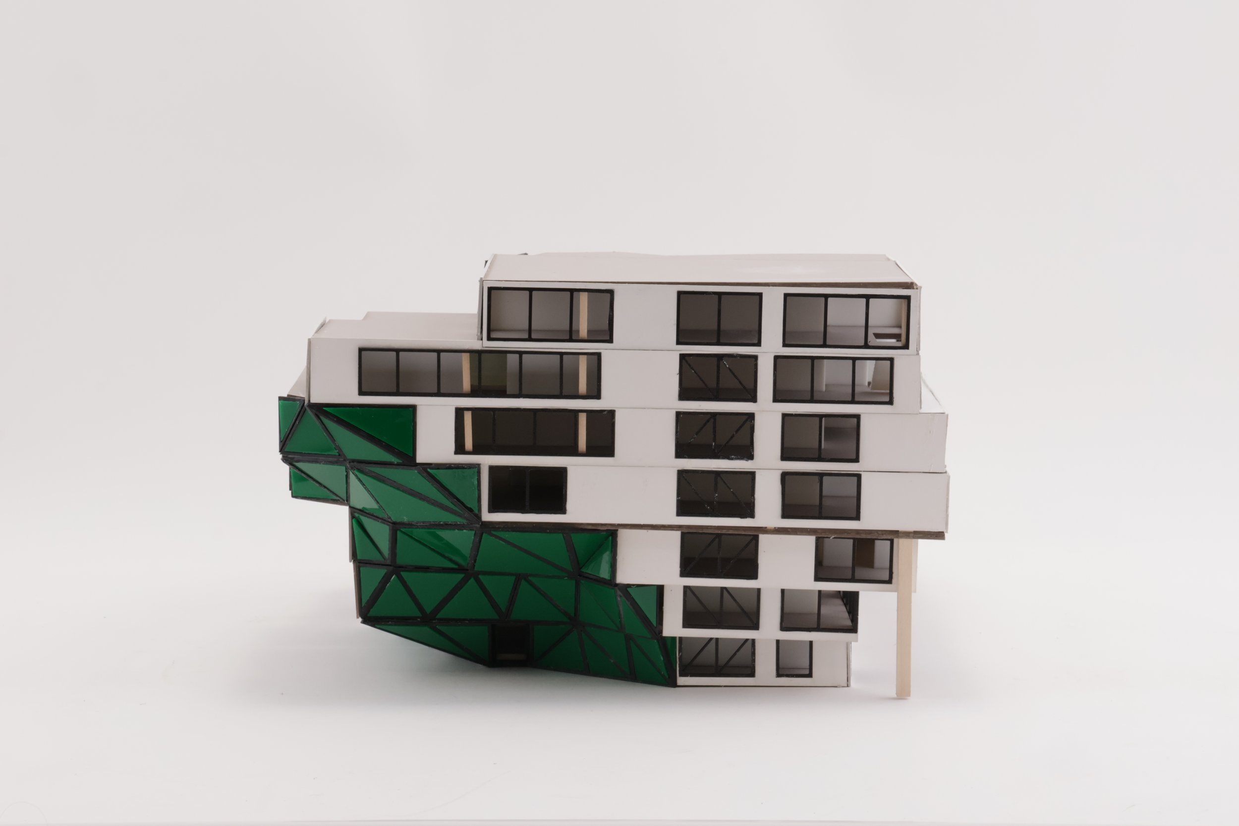 Image of recreation center doll house model Grande Street facade