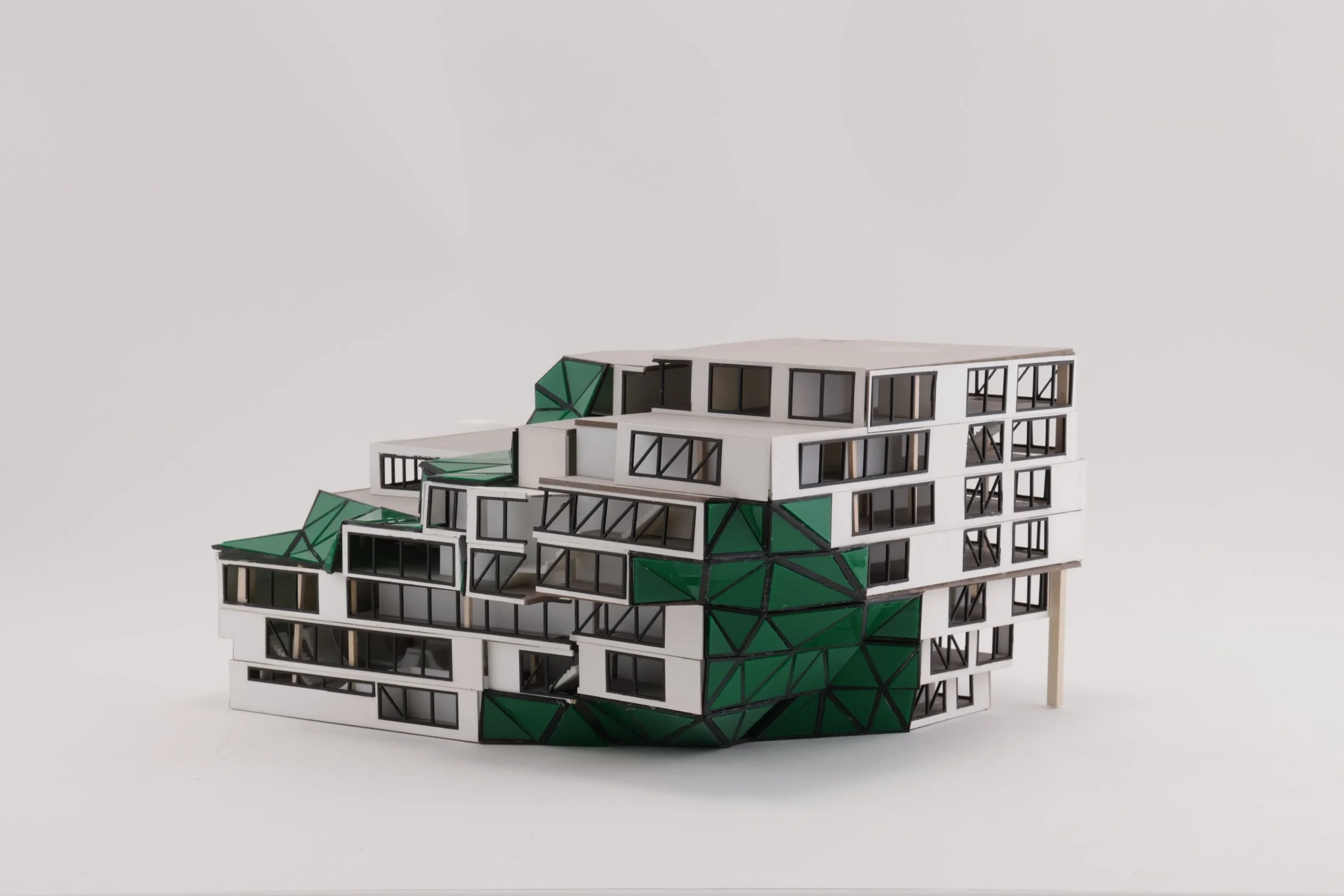 Image of recreation center doll house model west corner facade