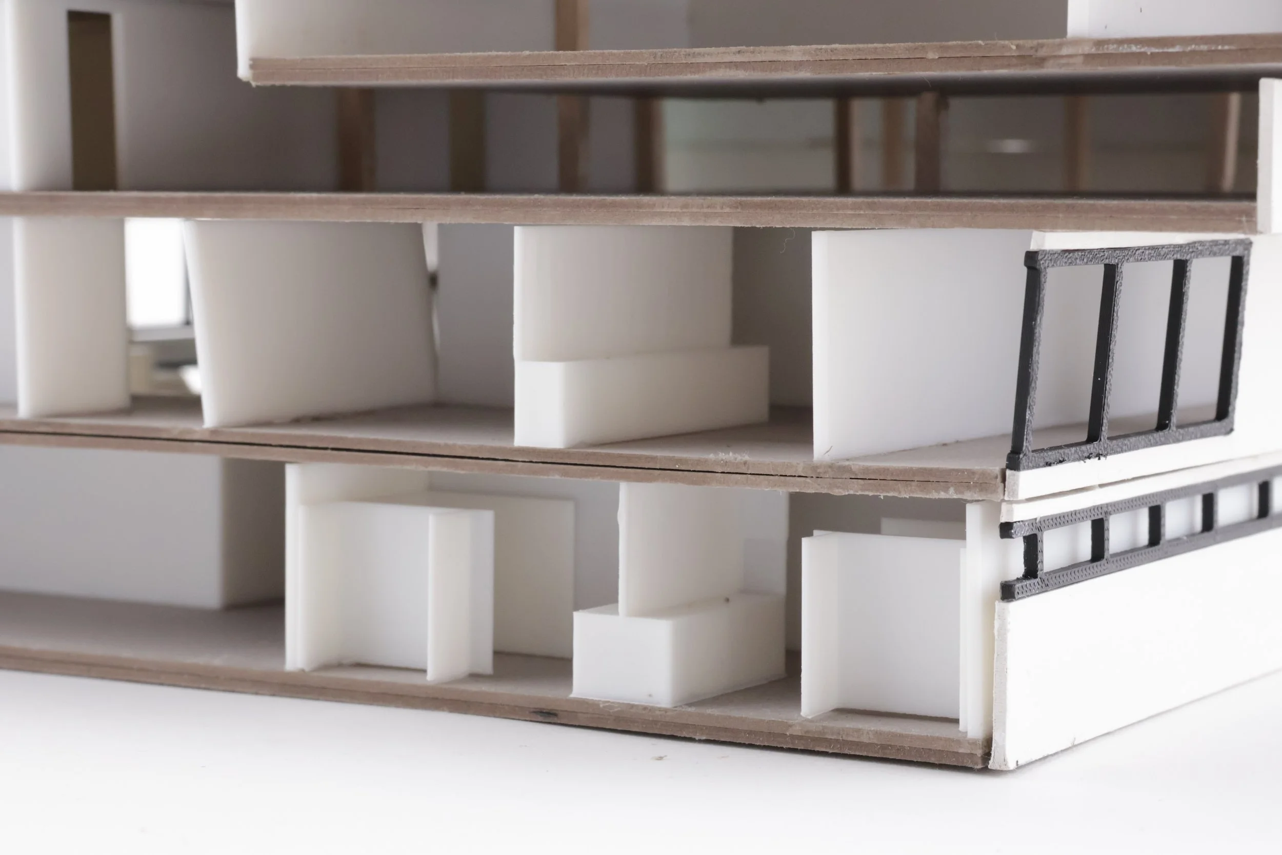 Image of recreation center doll house model bathroom detail