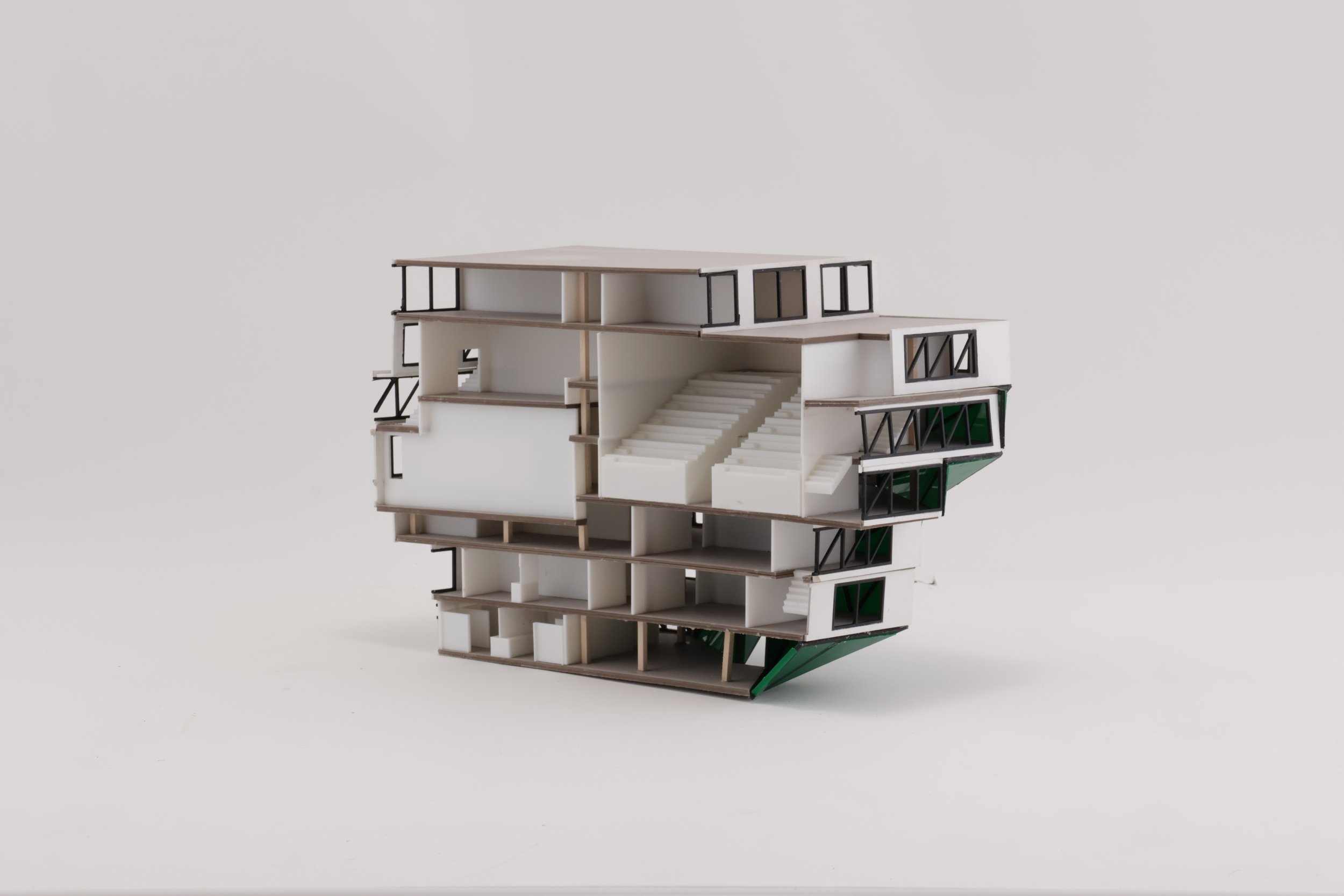 Image of recreation center doll house model south interior view