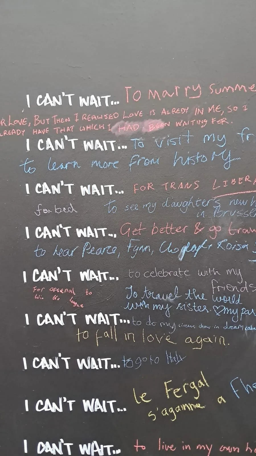 In Birmingham people were invited to write up their hopes