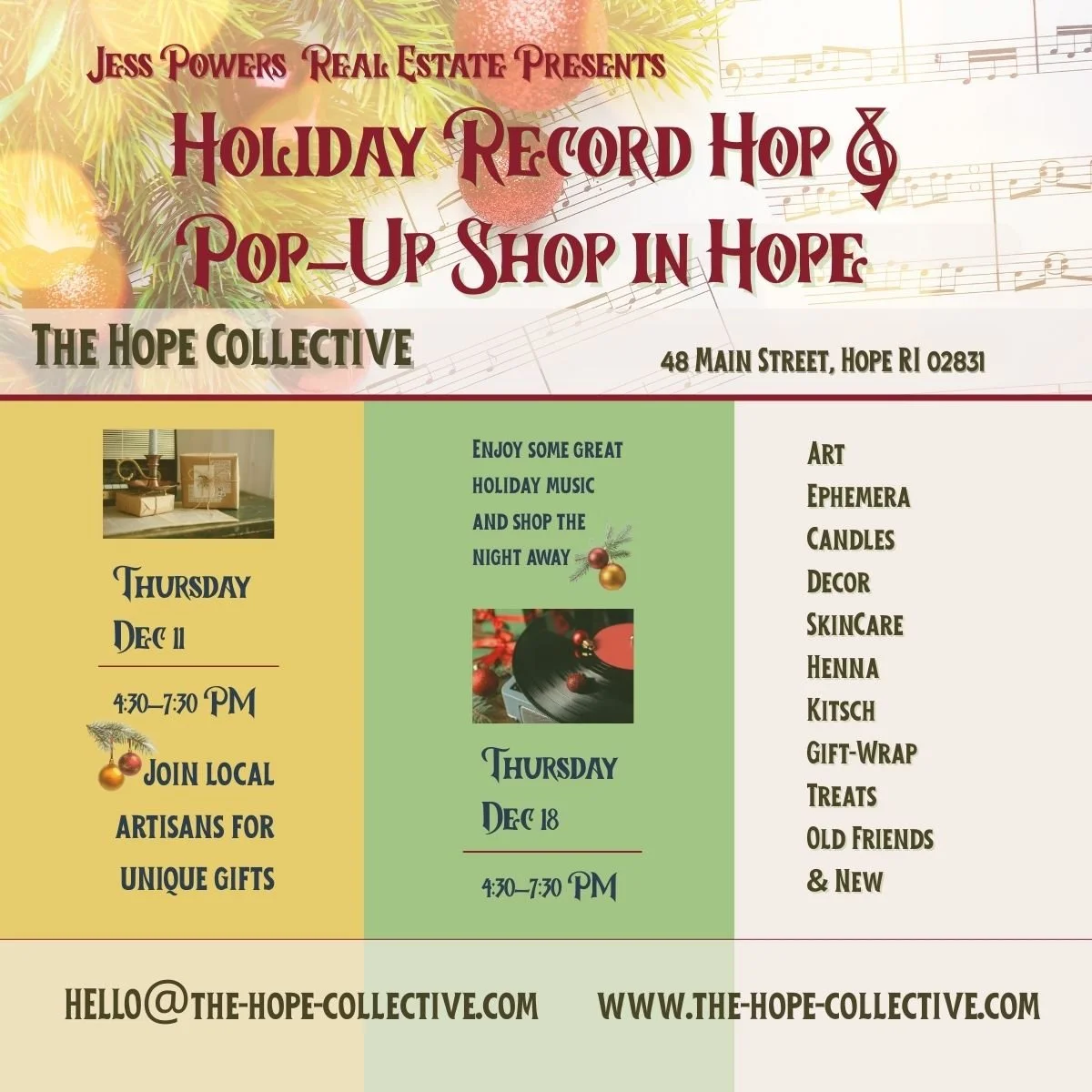 Jess Powers Record Hop &amp; Shop Pop-Up Event