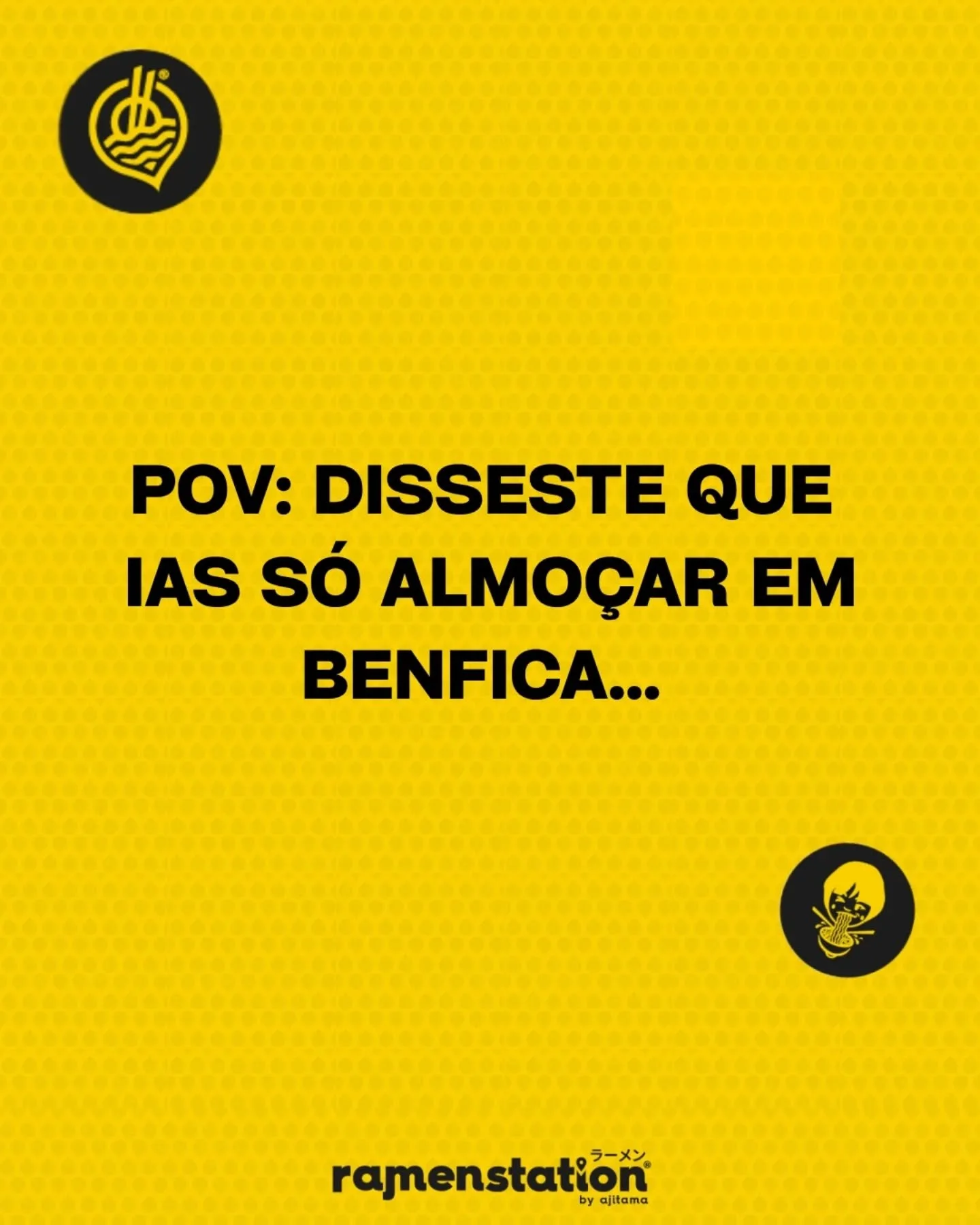Disseste &ldquo;vou s&oacute; ali almo&ccedil;ar em Benfica&rdquo;... Mas 3 slurps depois estavas no Jap&atilde;o. 🇯🇵

O Ramen Station Benfica &eacute; aquele place to be para quem quer fugir &agrave; rotina (sem sair do bairro).

Almo&ccedil;os e 