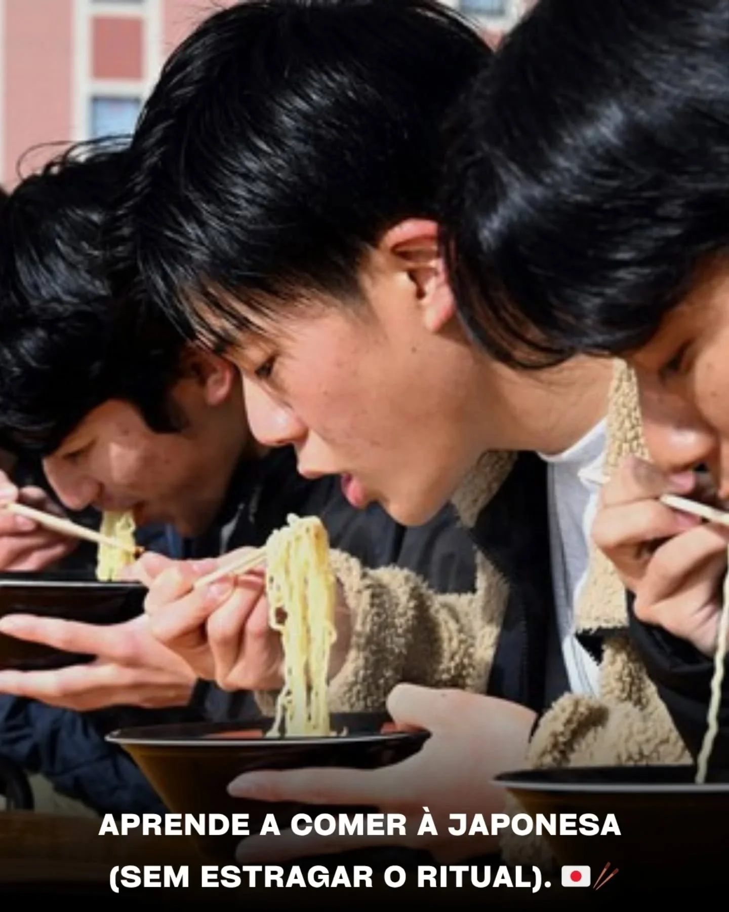 H&aacute; todo um ritual em torno de uma ta&ccedil;a de ramen.
No Jap&atilde;o, cada refei&ccedil;&atilde;o come&ccedil;a e termina com gratid&atilde;o... e, claro, com um bom slurp!🍜

🚉 Esta&ccedil;&atilde;o do Campo Pequeno&nbsp;
📍Campo Pequeno,
