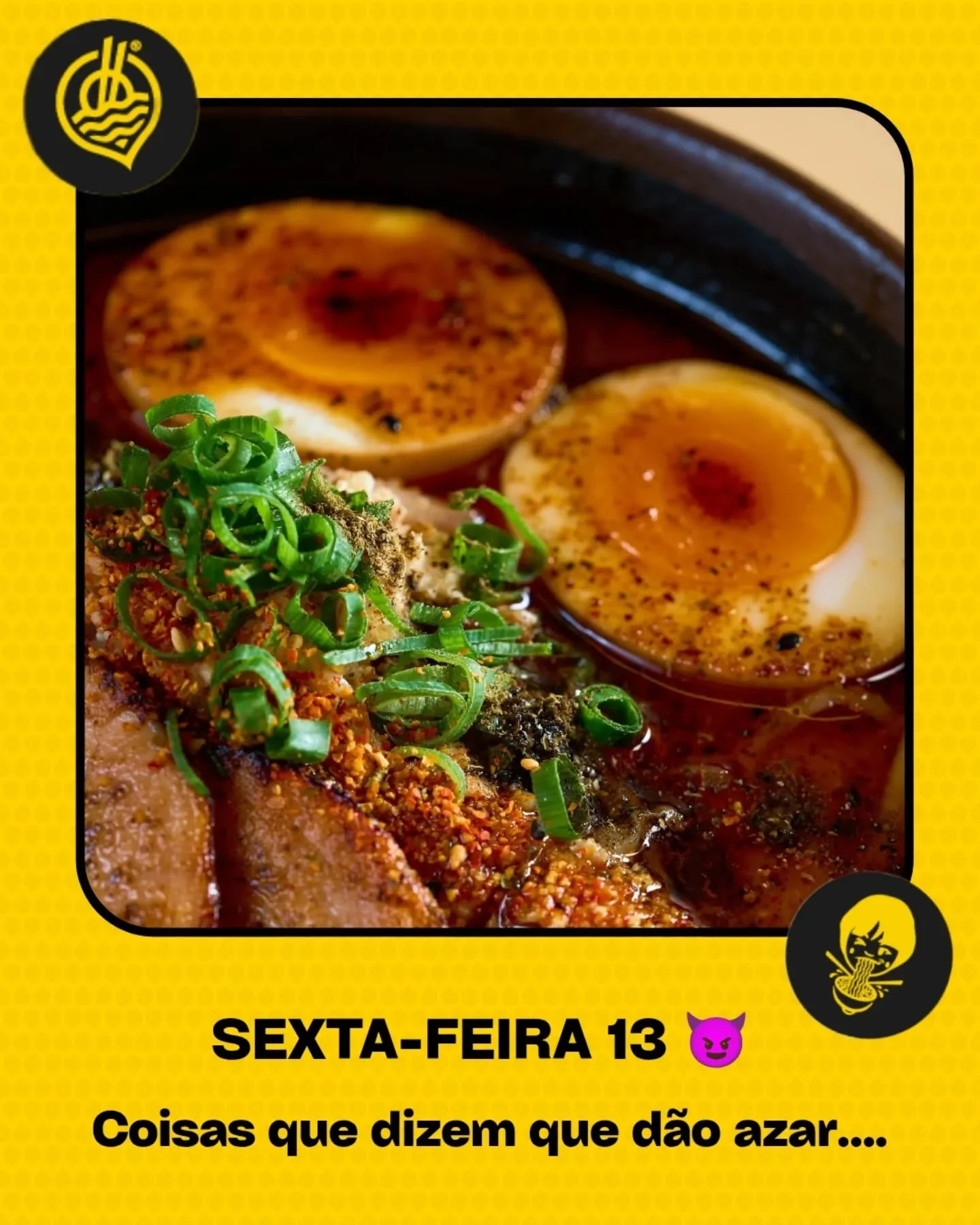 Hoje &eacute; sexta-feira 13. N&atilde;o vamos correr riscos. 🍜😌

🚉 Esta&ccedil;&atilde;o do Campo Pequeno&nbsp;
📍Campo Pequeno, 12, Lisboa
Aberto todos os dias:
🕛 2&ordf; a 6&ordf;: 12h00-15h00 | 19h00 - 22h00
🕛 S&aacute;b-Dom: 12h00-22h00

🚉