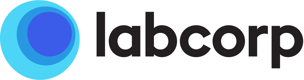 Labcorp logo with blue concentric circle icon and black wordmark