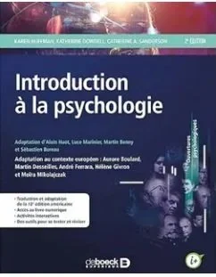 A book cover: Introduction à la psychologie