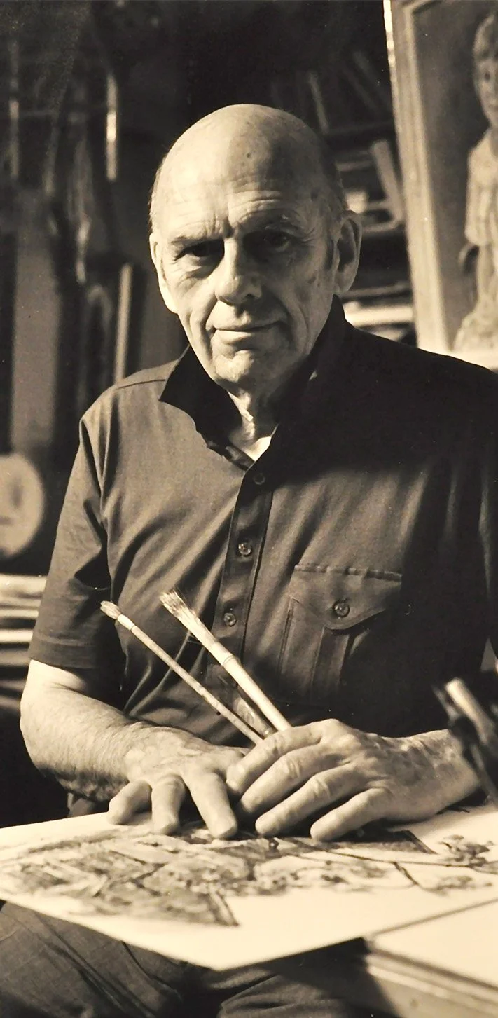 Photo of the artist John C. Menihan in his studio. Photo by John Menihan Jr