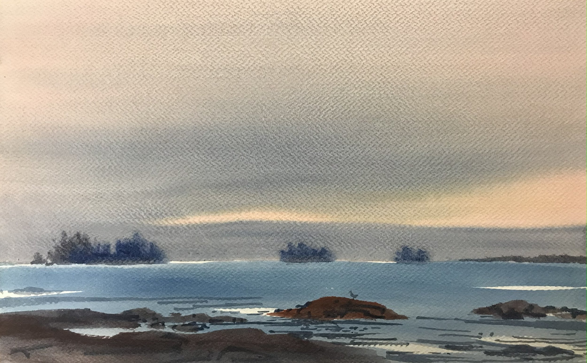  Serene Seascape 
c. 1963 
 Watercolor  
13” X 20” – Unsigned 
John C. Menihan (1908–1992)  
Availability: 
• Original: In Private Collection / Available  • Limited Edition Prints: Available in editions of 50 
 TAGS: Seascape 
