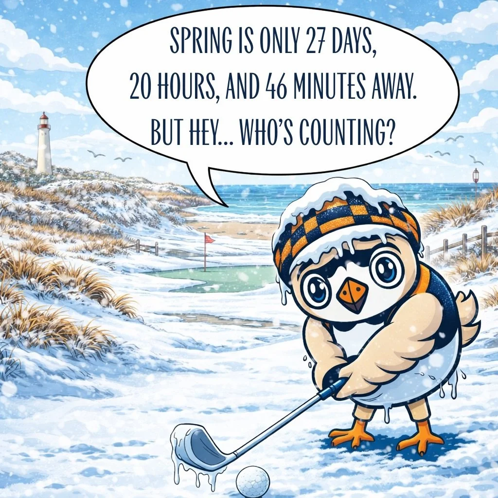 Snow on the greens.
Salt in the air.
Still swinging. ❄️🌊

Only 27 days until spring&hellip; but who&rsquo;s counting?

Until the fairways thaw, come get your swings in with us at Beach Golf. ⛳🌊
Coastal golf season is loading.

#beachgolf #golflife 