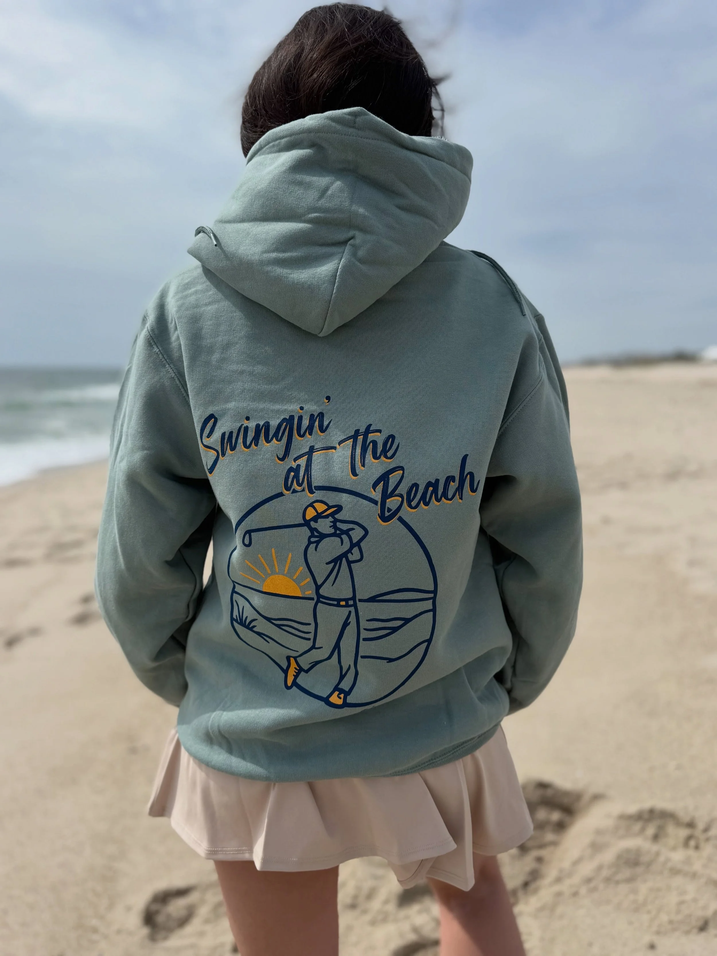 Golf looks a lil different at the Jersey Shore. 🌊⛳️

Team sunrise or team sunset? Drop a 🌅 or 🌇 below.

90&deg; in the afternoon. Hoodie weather by sunset.

Our Swingin&rsquo; at the Beach hoodies are made for late rounds, beach walks, and post-ro