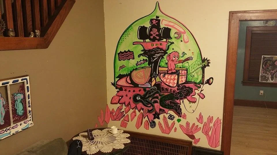 Private Residence Mural, 2017
acrylic and marker, 6' x 5'