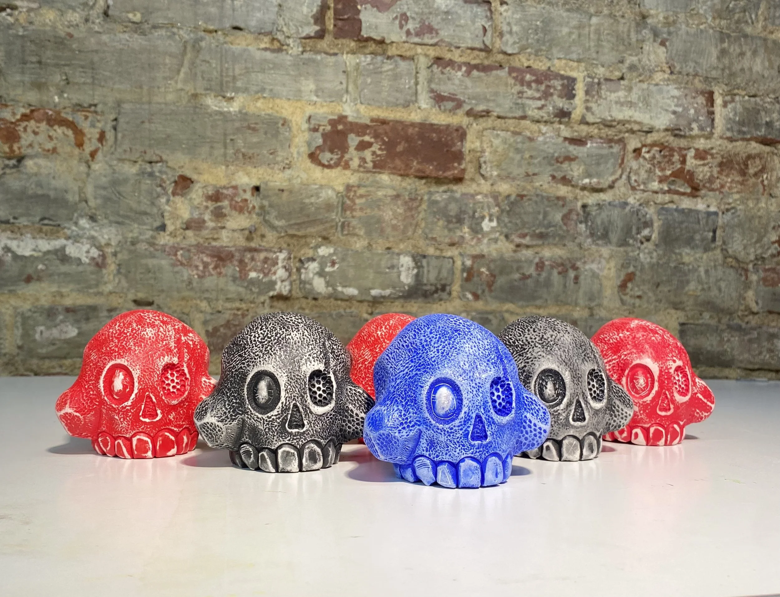 Knuckleheads, 2024
acrylic on plaster, 3" x 3.5" x 3.5"

$40 each