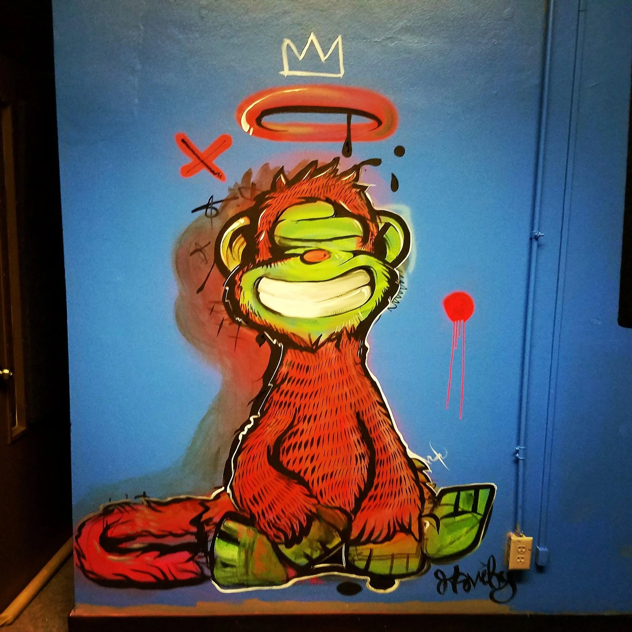 Omaha School of Rock Mural, 2019
acrylic and spray paint, 4' x 6'