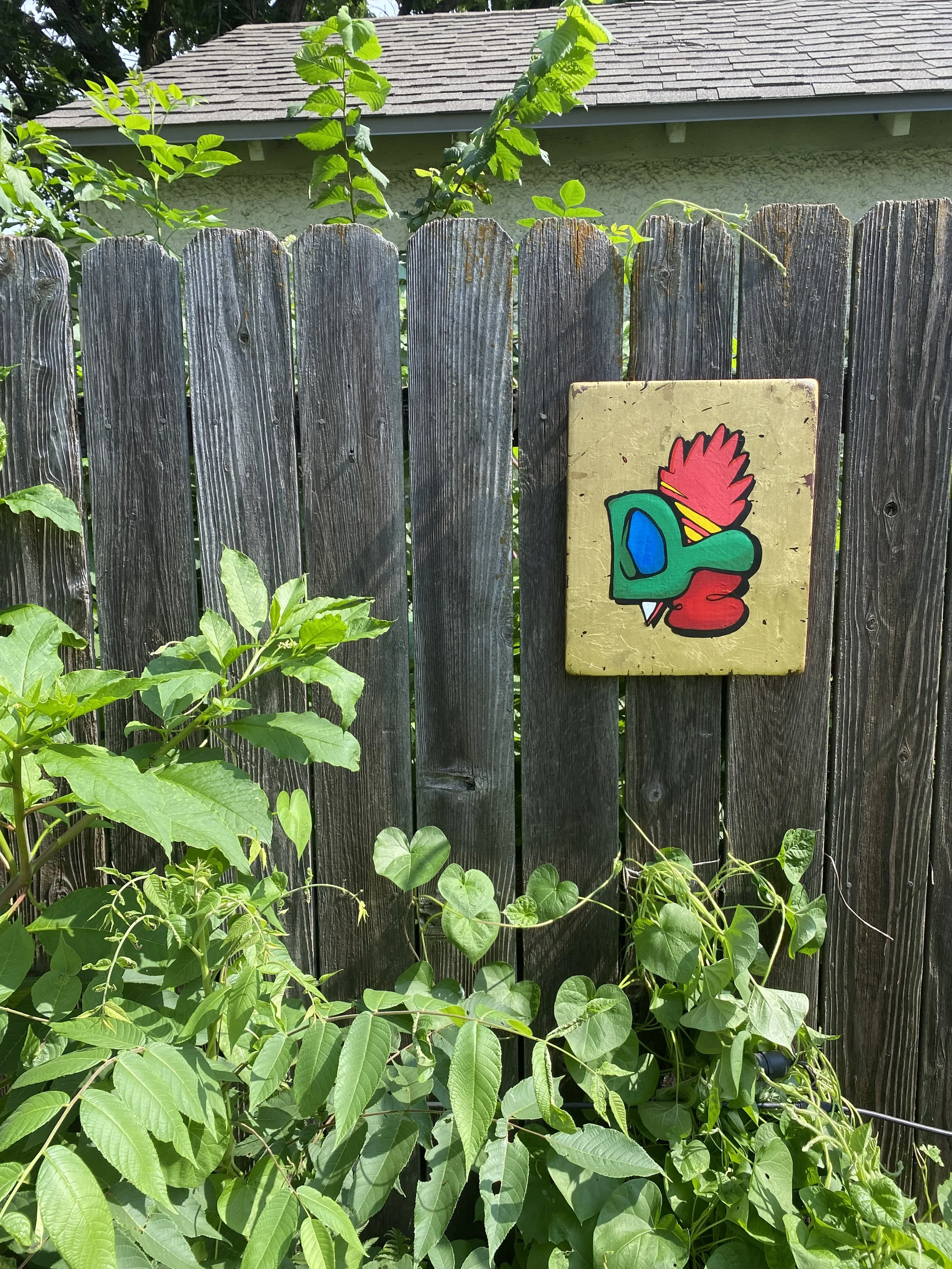 Green Thumb, 2025
acrylic on wood panel with gold leaf, 15.5" x 13"
collaboration wth Evan Major

sold