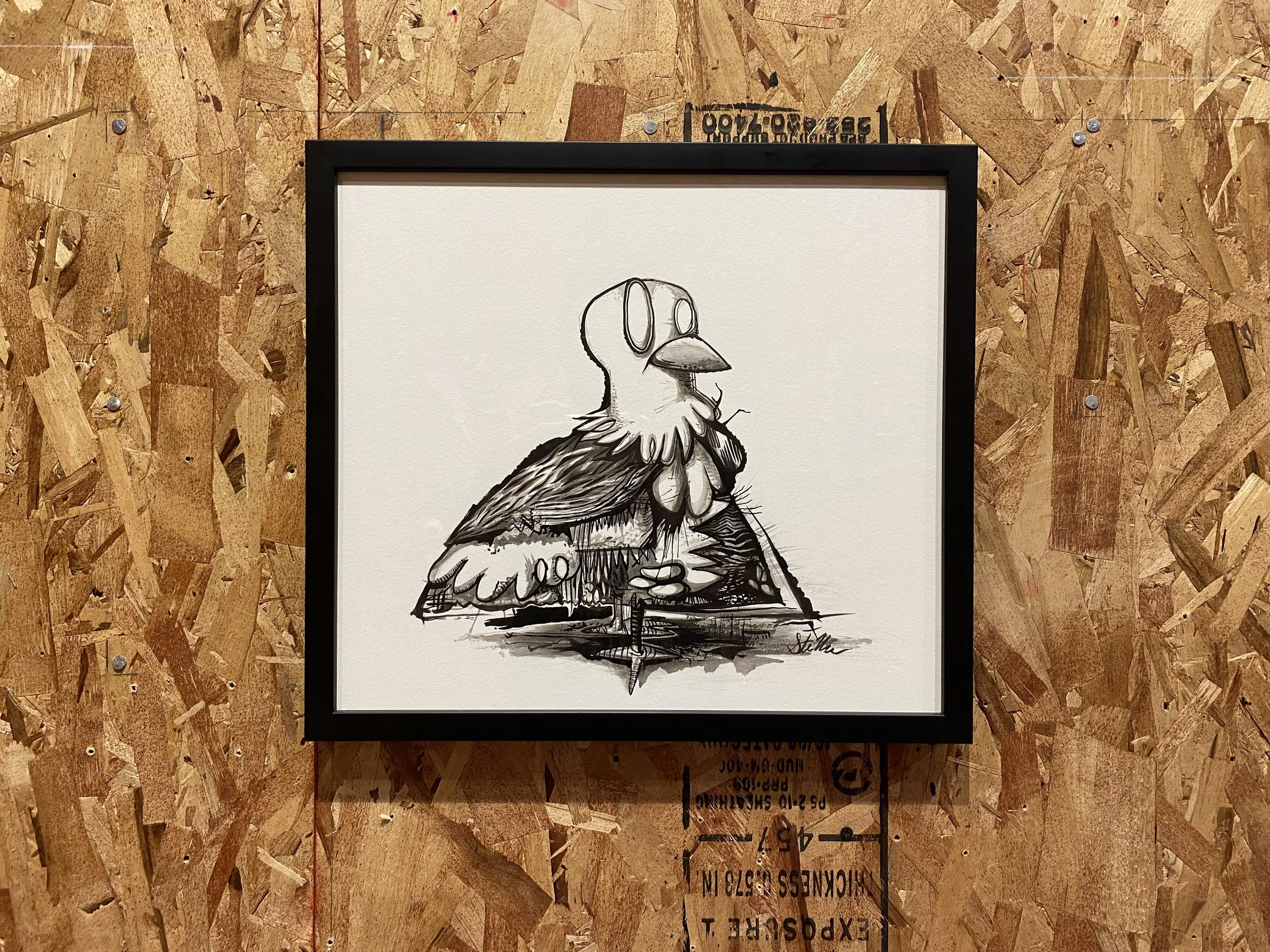 Pigeon 1, 2025
ink on watercolor paper, 15" x 15"

sold