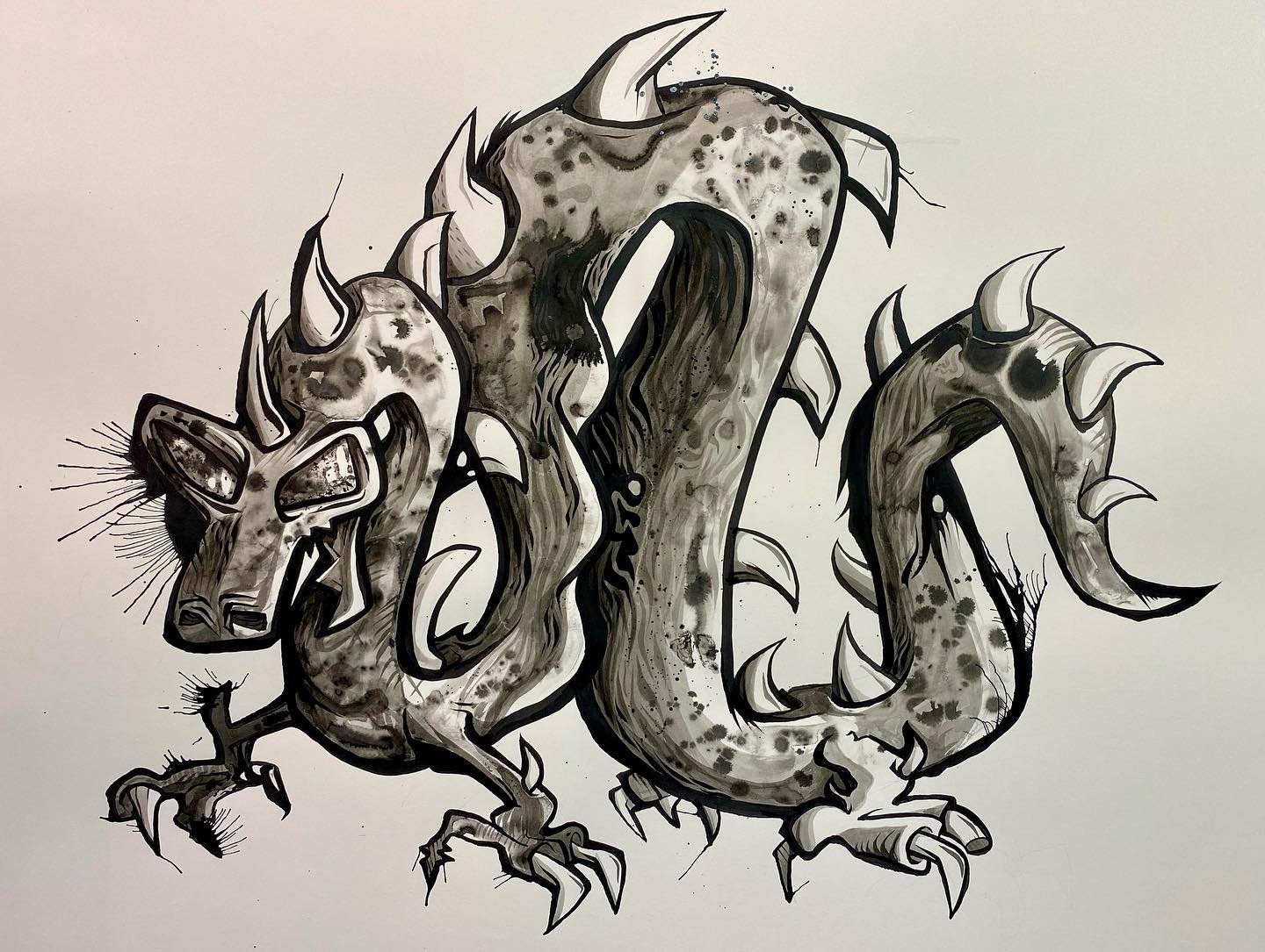 Silver Dragon, 2022
ink on stonehenge paper, 22" x 30"

sold