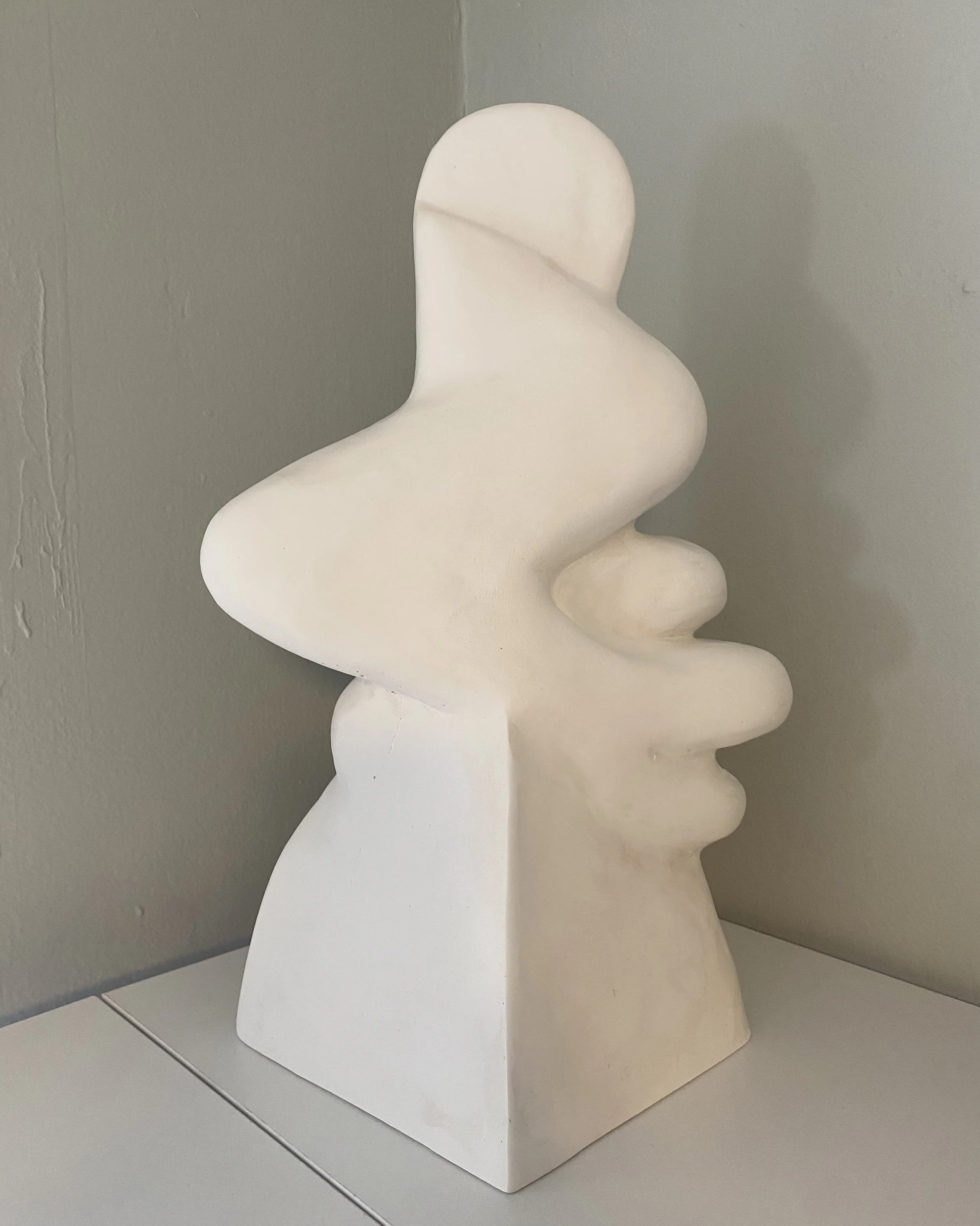 Precipice, 2025
acrylic on plaster, 16" x 10" x 10"

(unpainted)