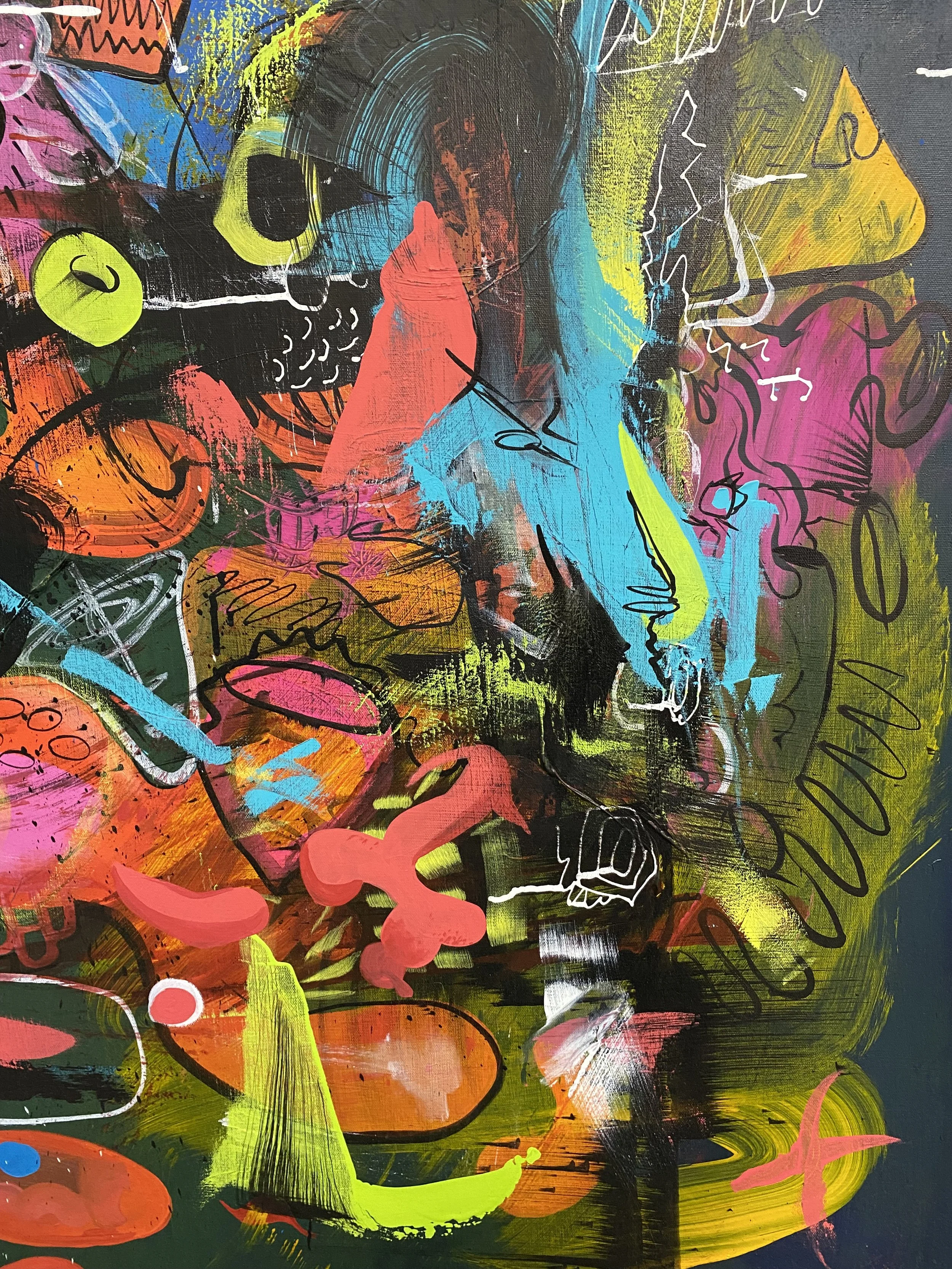 Transition, 2024
acrylic on canvas, 36" x 48"
(detail shot)