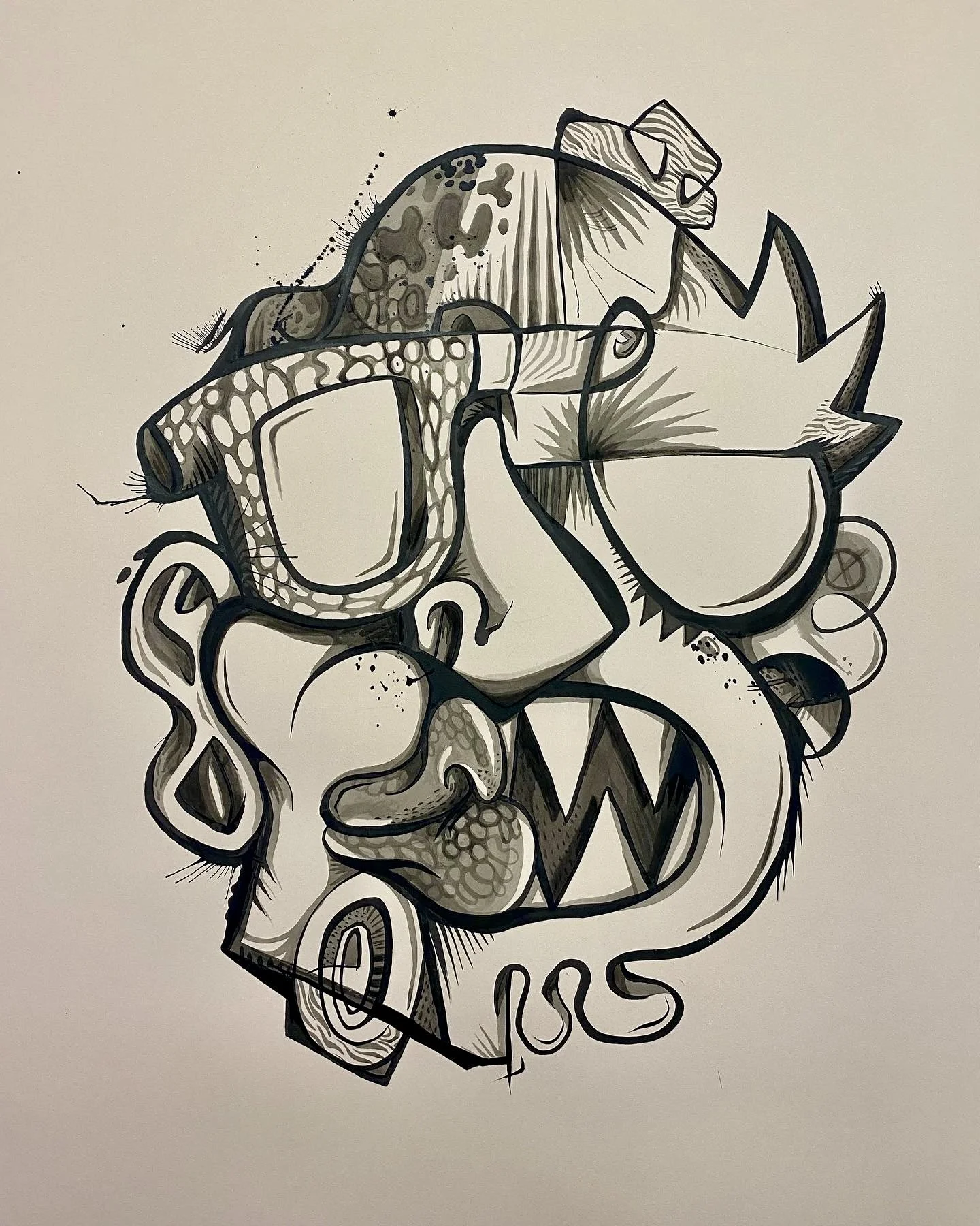 Grimace, 2022
ink on stonehenge paper, 30" x 22"

$250