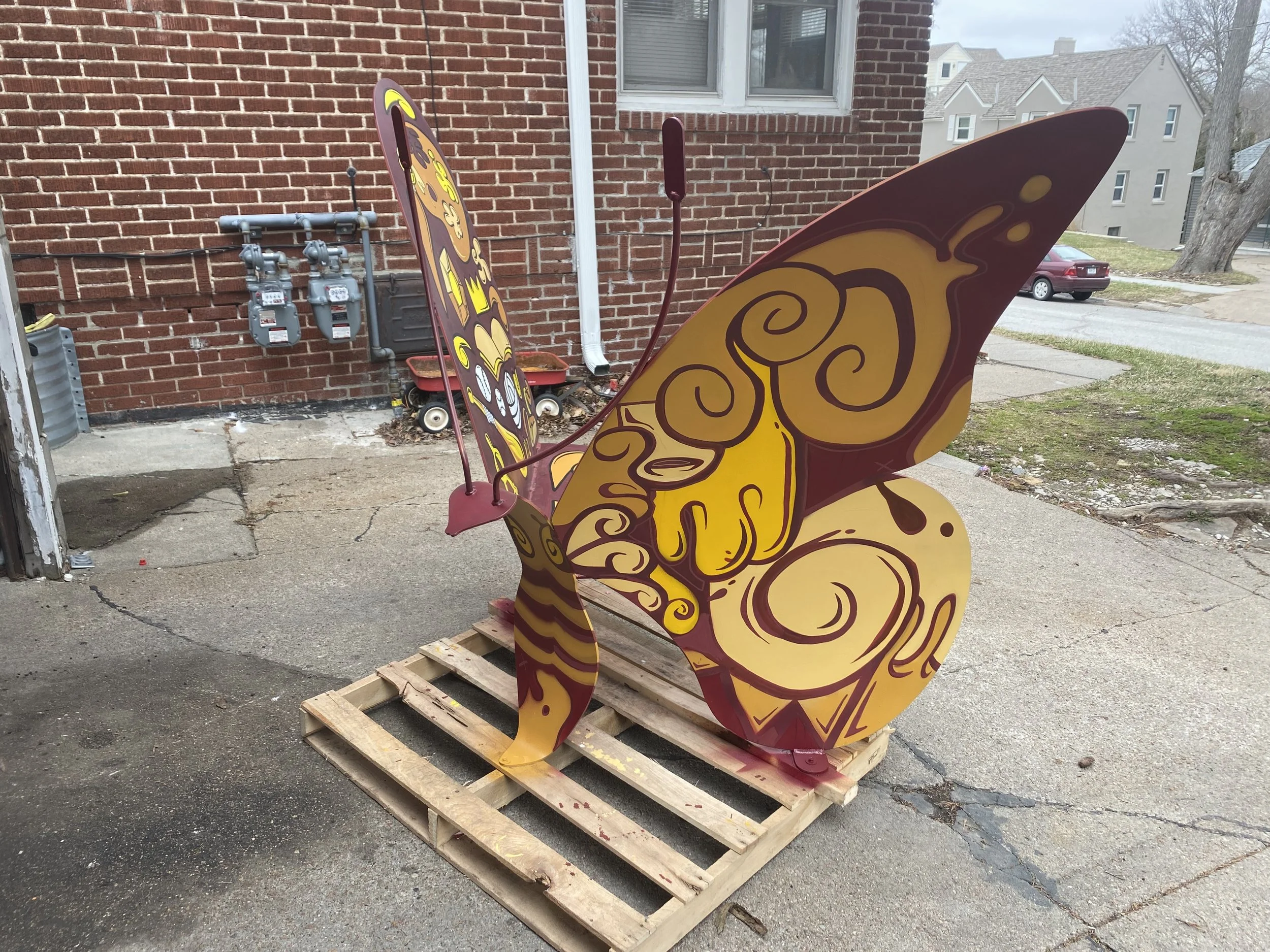 Painted bench for Papillion LaVista High School