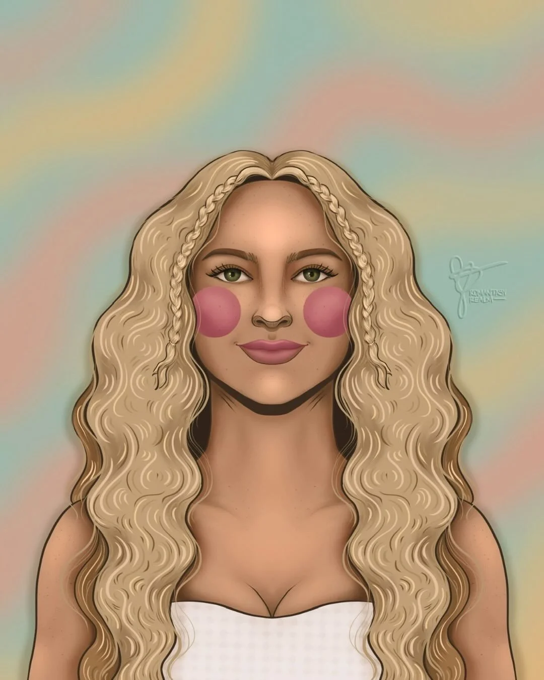 LOOK AT THESE CHEEKY LIL PORTRAITS BY @romantasy_realm 
Steph, you are so creative and talented and such a gem for creating these for me. A TRUE girl&rsquo;s girl. 💅🏻 

Mallory &amp; Shane have never looked cuter, tbh. 
Oh, by the way, Right Time, 