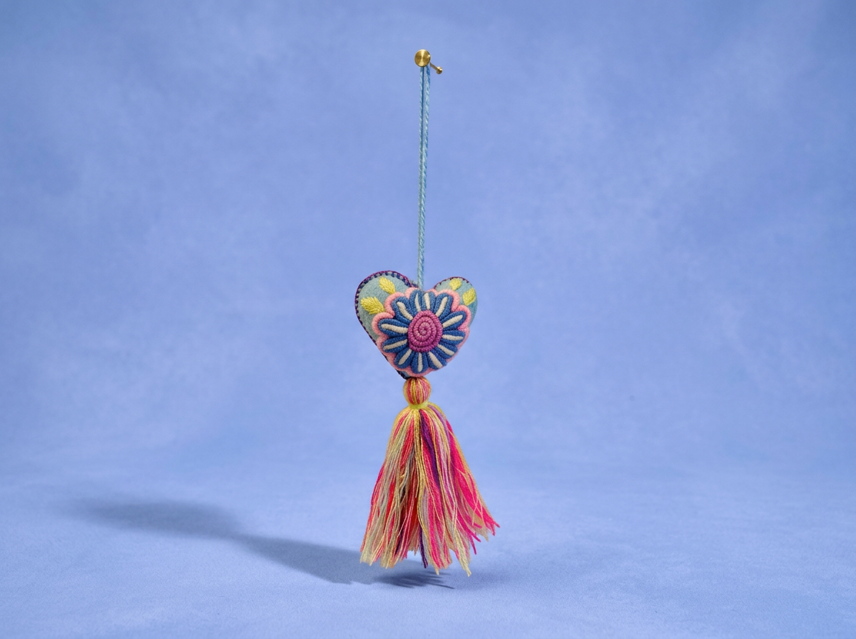Pastel Heart Embroidered Charms | Chiapas Mexico | Rooted in Mexico