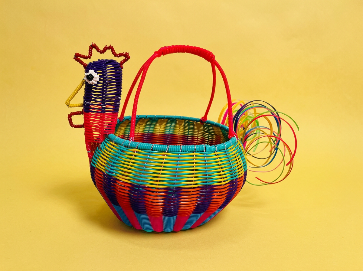 Large Handwoven Hen Egg Holder | Multicolour | Oaxaca Mexico