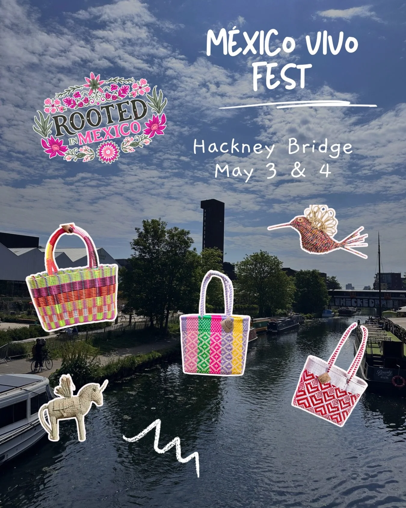 Looking forward to seeing everyone tomorrow at Mexico Vivo Fest. Come and experience Mexican culture and celebrate with us! We&rsquo;ve travelled all the way from Scotland to bring you some beautiful pieces. 

📌 Hackney Bridge 

🕥 12-8
🗓️May 3&amp