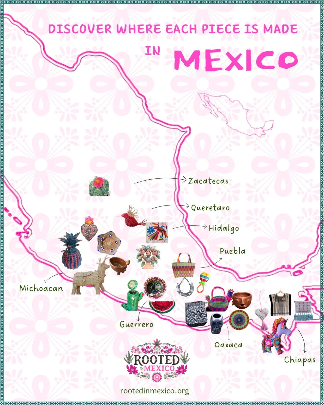 Every piece in our shop comes from a specific corner of Mexico. 🇲🇽

A different region, a different craft, a different artisan. We love sharing where each product comes from and the story behind it. 

Shop via link in bio. ⬆️

#RootedInMexico #Mexi