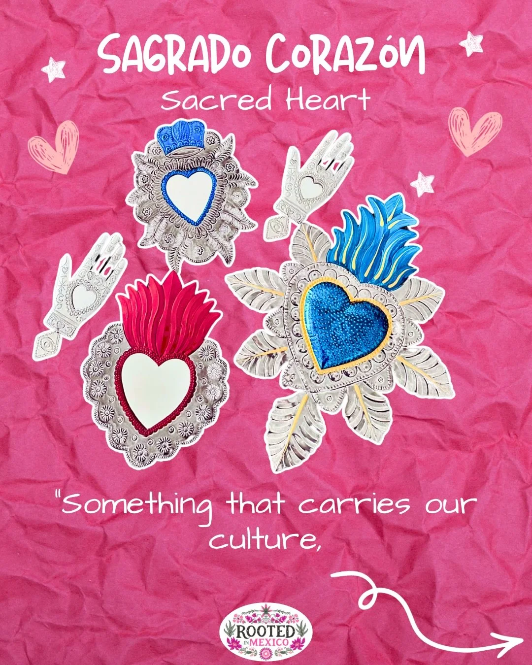 Meet Maricela ❤️

We&rsquo;re so excited to introduce some new pieces to Rooted: handmade tin Sacred Hearts from Oaxaca, Mexico. 

For 30 years, Maricela has carried on a family tradition; shaping, decorating and soldering each heart over four days.
