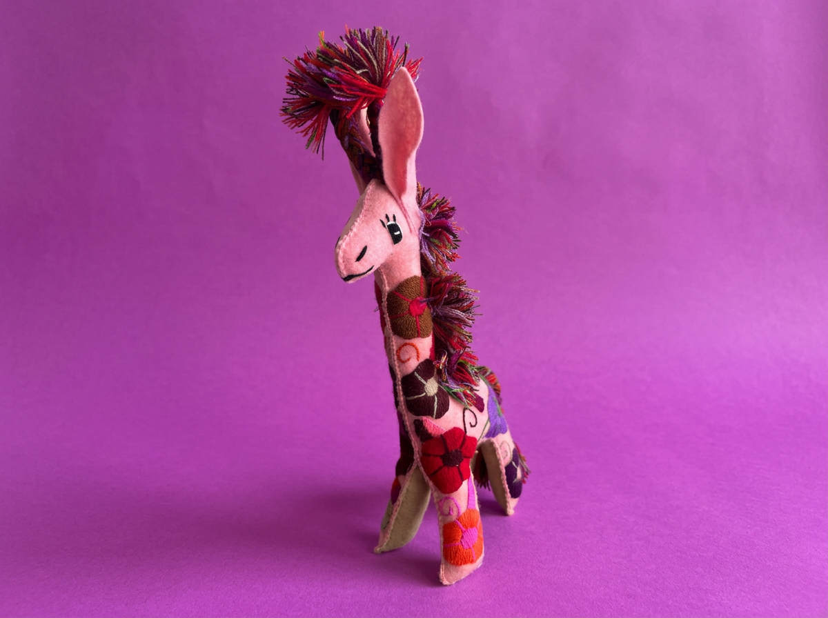 Embroidered Giraffe Soft Toy  | Chiapas, Mexico | Rooted in Mexico