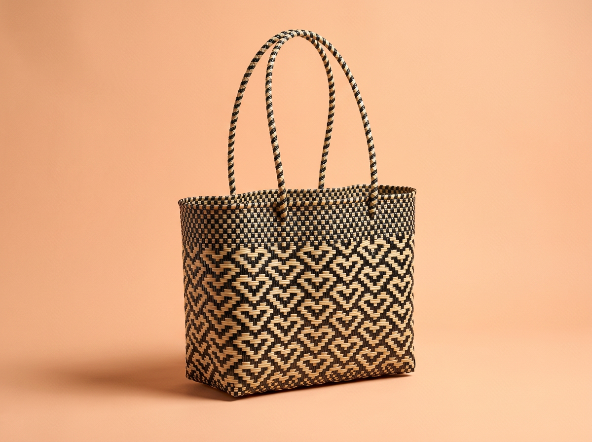 Oaxaca Stripe Tote Bag (Medium) | Handwoven Market Bag from Mexico | Rooted in Mexico