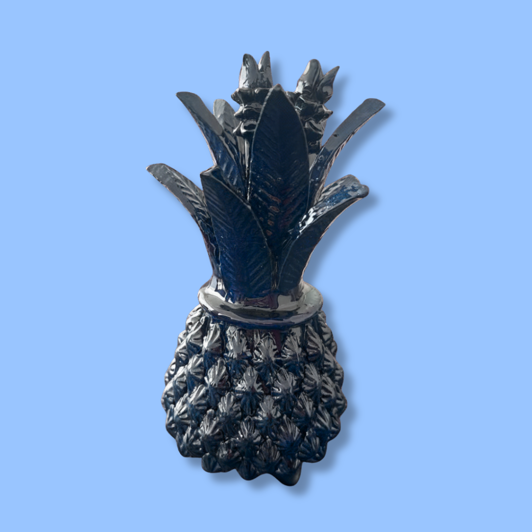 Glazed Clay Pineapple – Blue