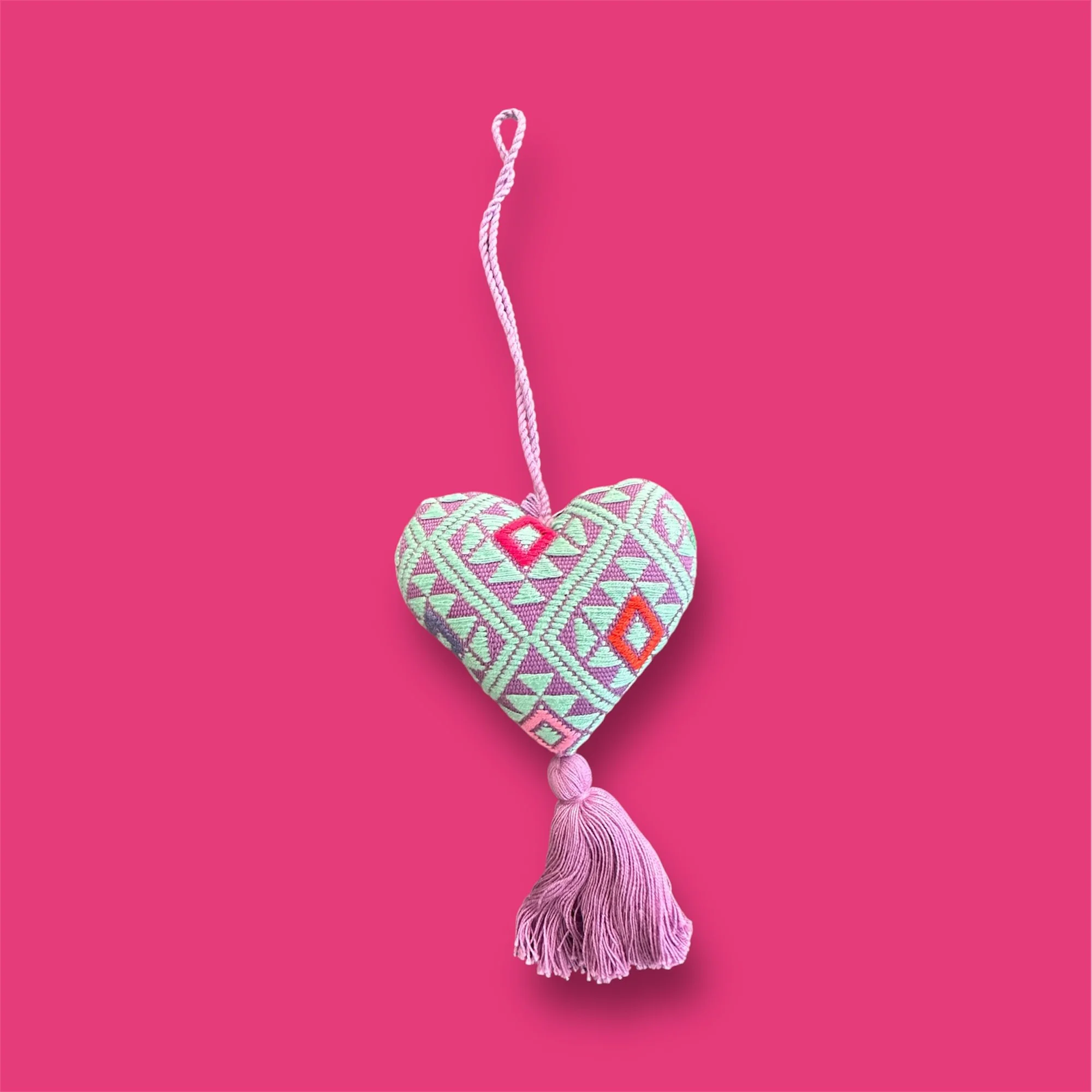 Lilac Woven Heart Ornament (Small)