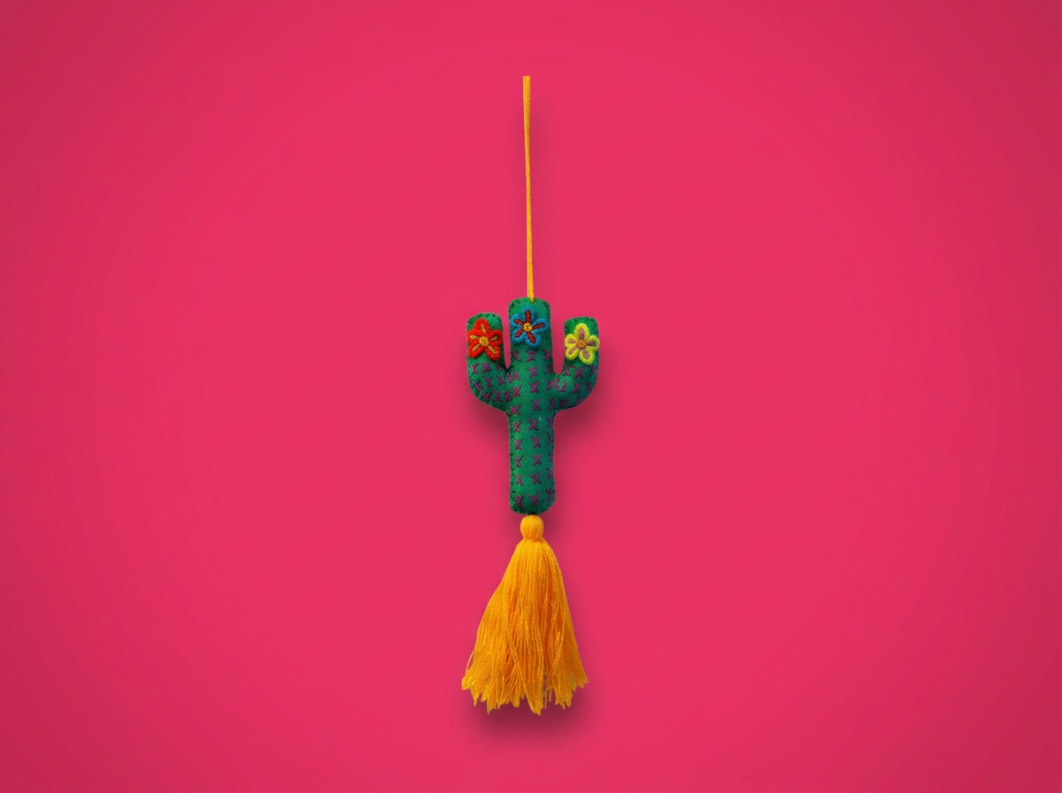 Cactus Embroidered Charms | Rooted in Mexico | Chiapas, Mexico