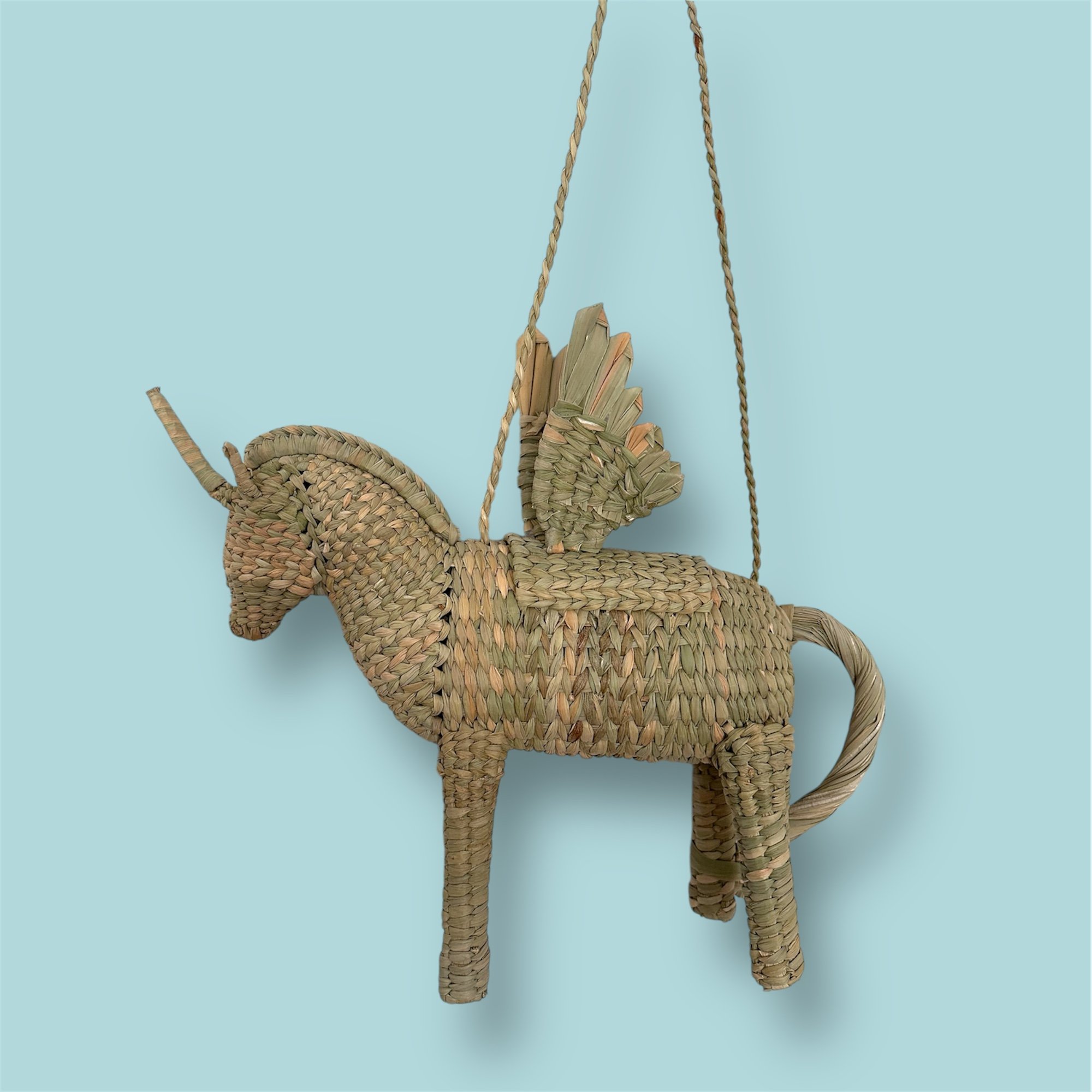 Handwoven Chuspata Unicorn Bag – Michoacán, Mexico | Artisan Reed Bag with a Scottish Connection