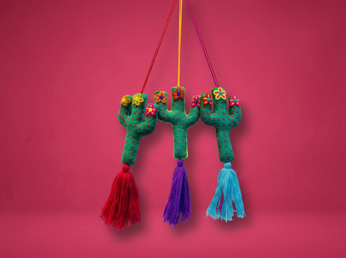 Cactus Embroidered Charms