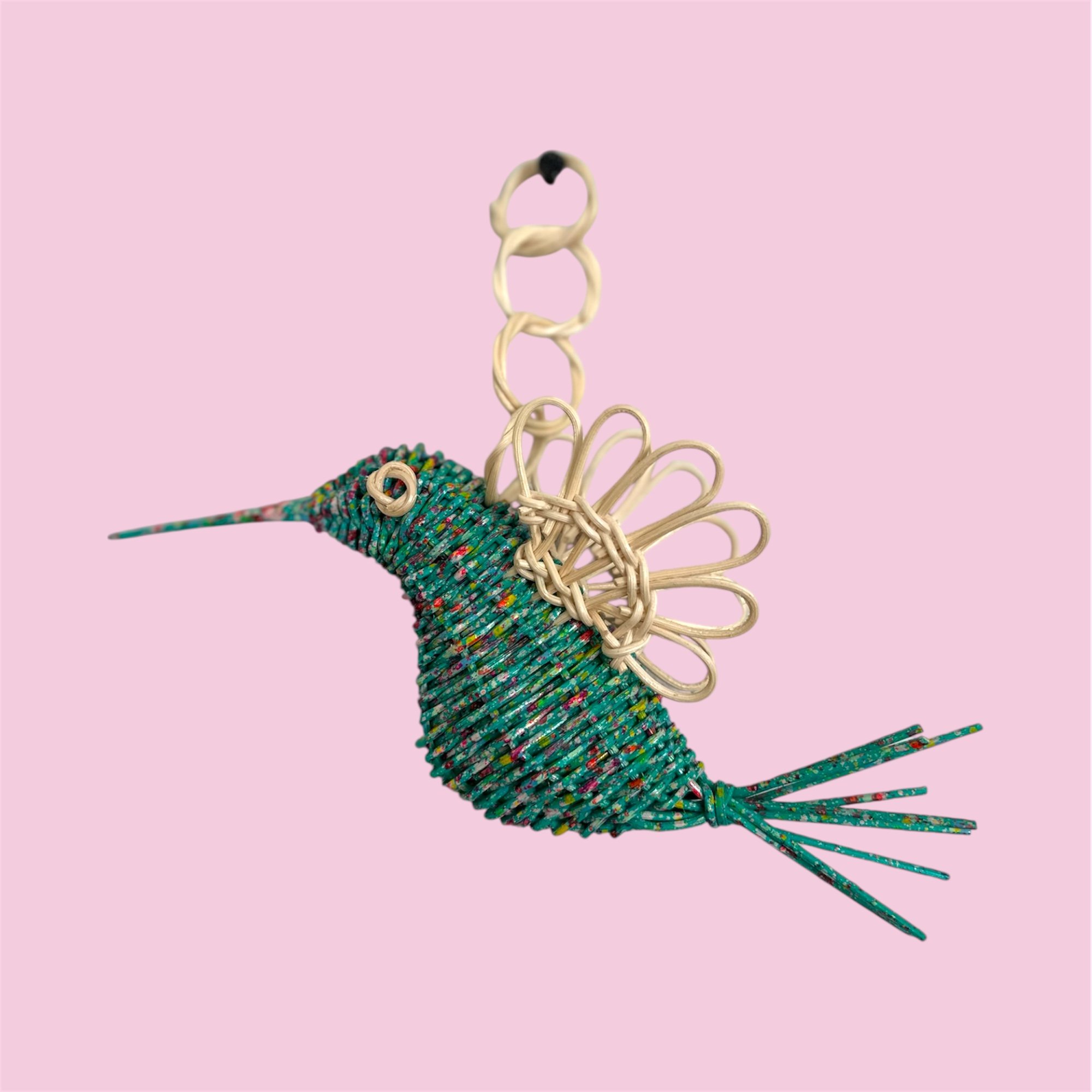Hummingbird Hanging Decoration (Turquoise)