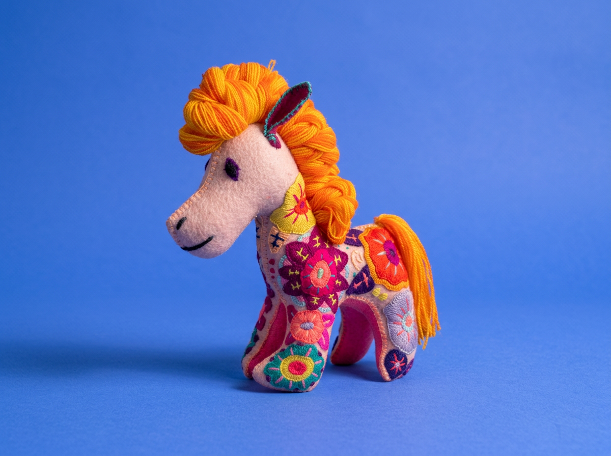 Hand-Embroidered Horse Soft Toy – Made in Mexico | Rooted in Mexico